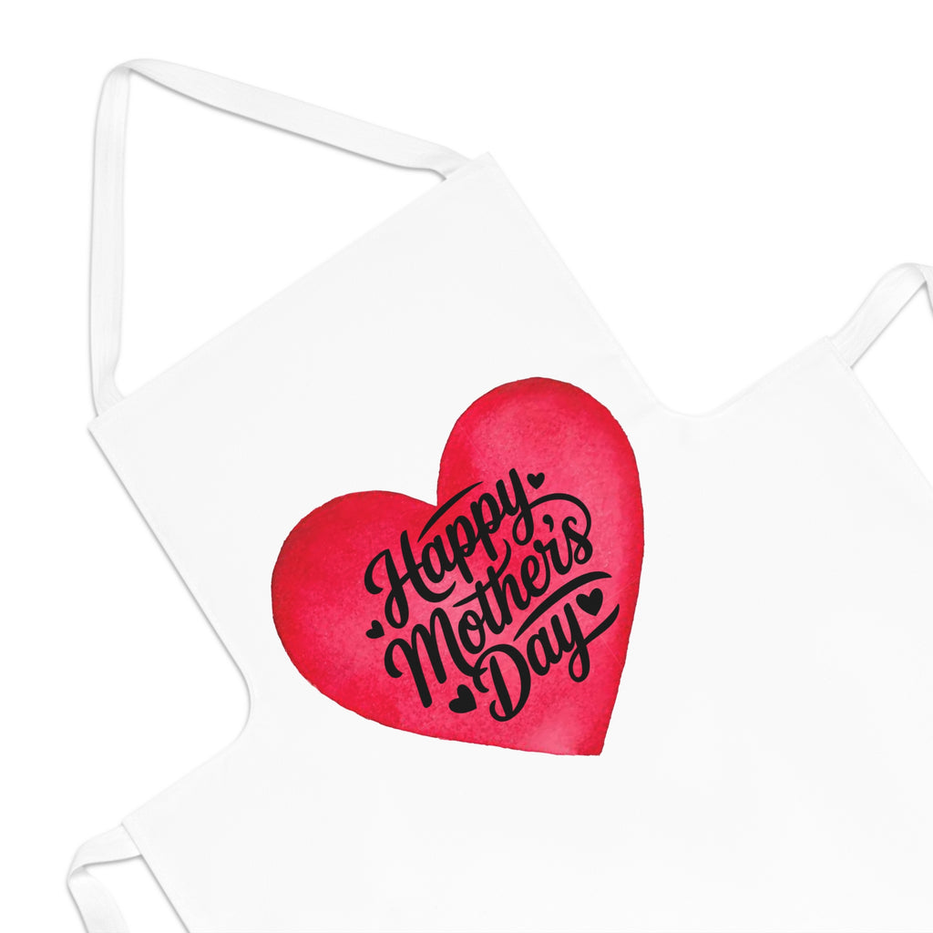 Mother's Day Apron — Red Heart "Happy Mother's Day" Kitchen Apron