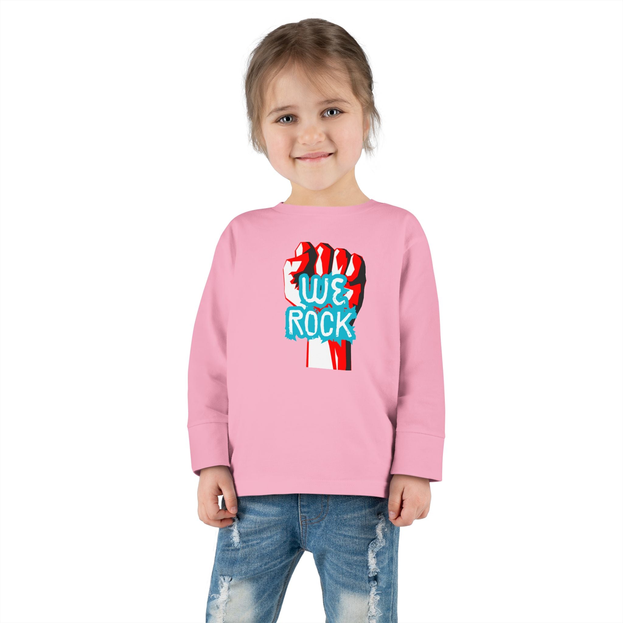 Toddler Tee — 'We Rock' Fist Graphic Long Sleeve
