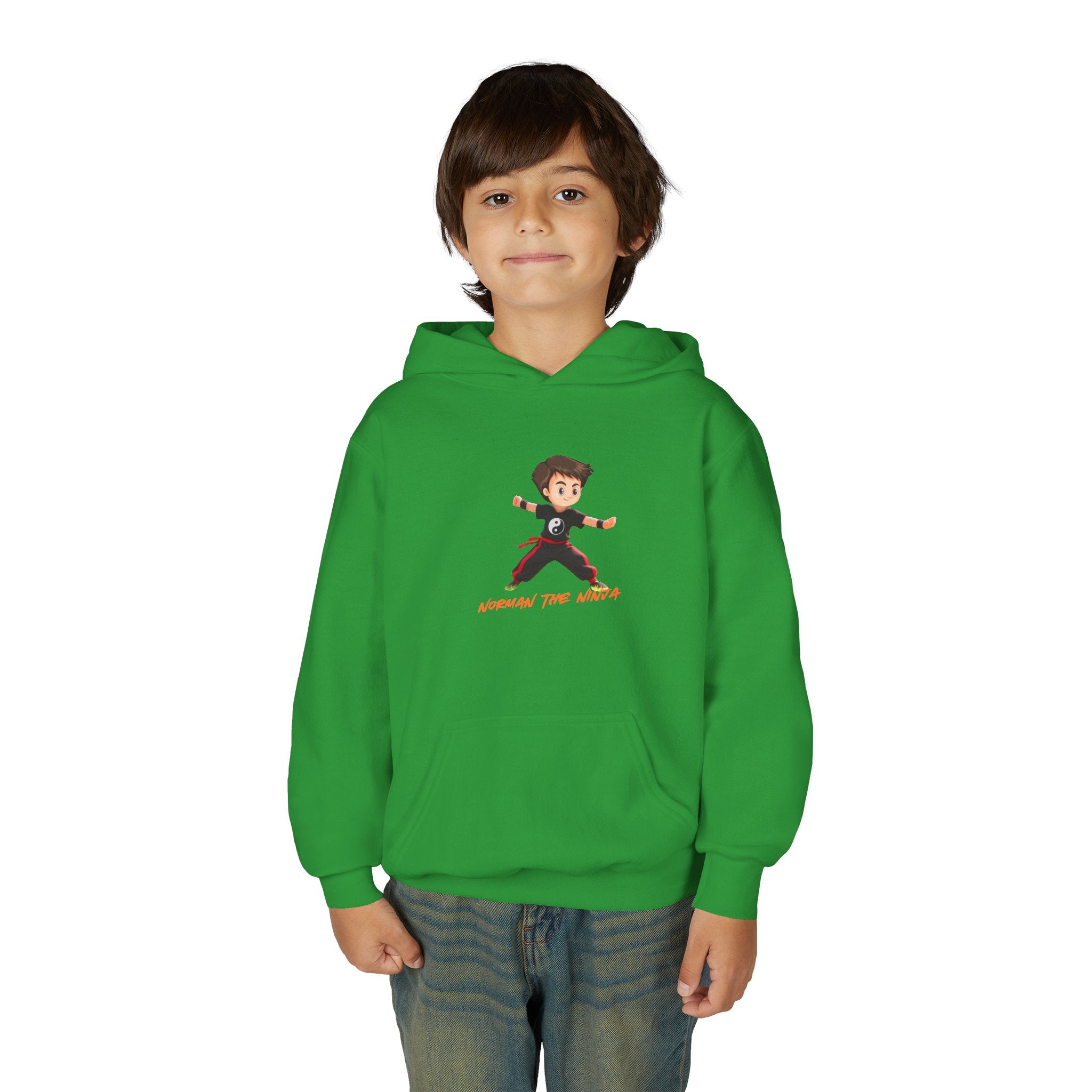 Youth Hoodie – 'Conquer the World' Cartoon Kid Graphic Kids Pullover