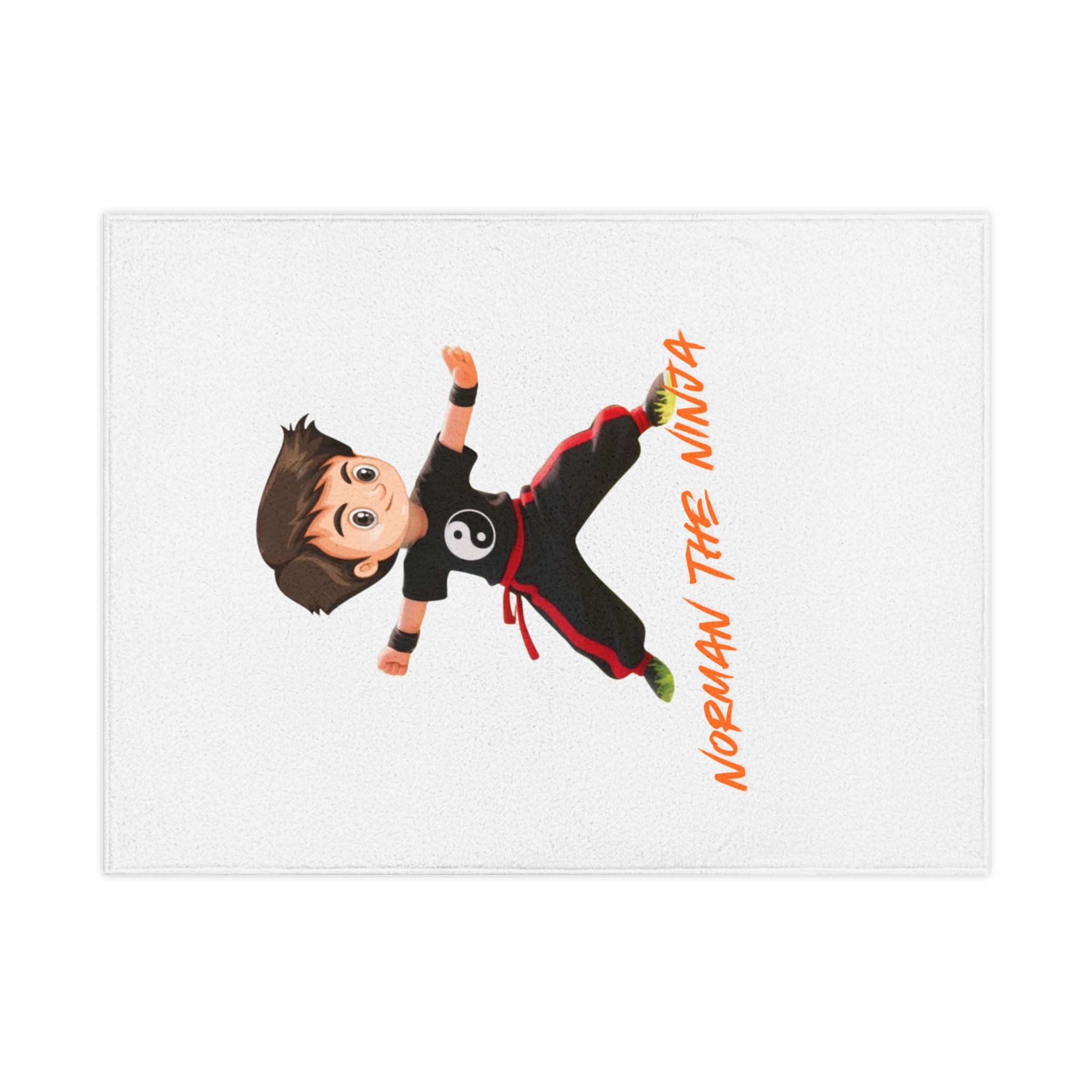 Toddler Blanket — "Norman the Ninja" Cute Martial Arts Baby Blanket