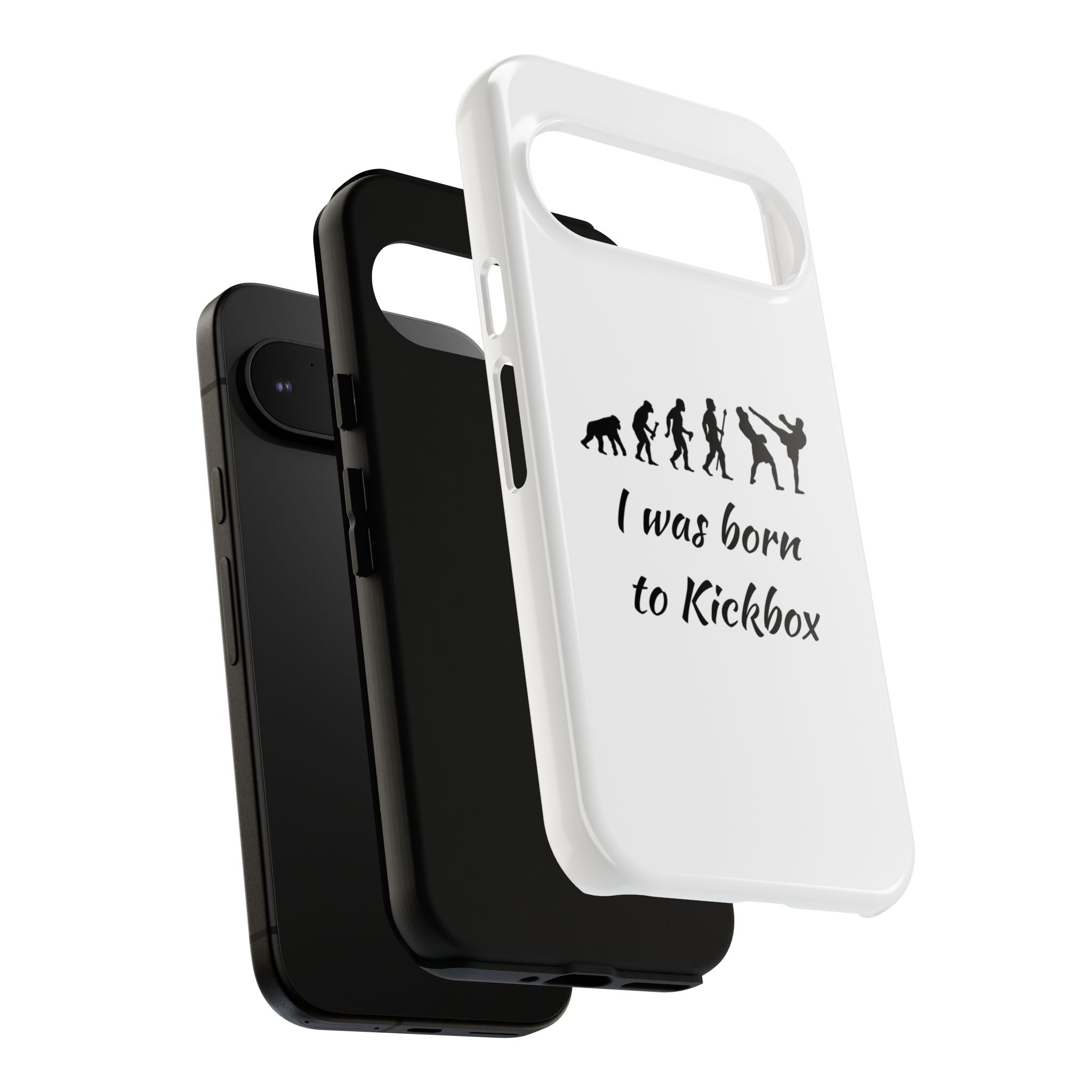 Kickboxing Phone Case — "I Was Born to Kickbox" Protective Tough Case