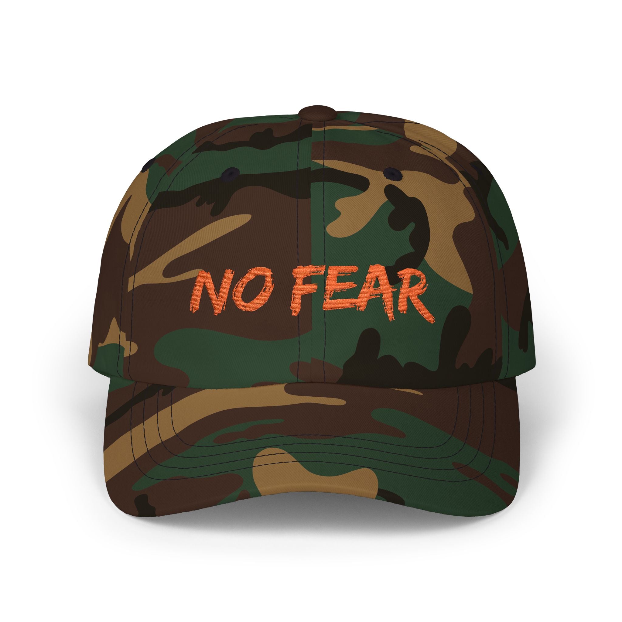 No Fear Dad Cap - Embroidered Motivational Baseball Hat