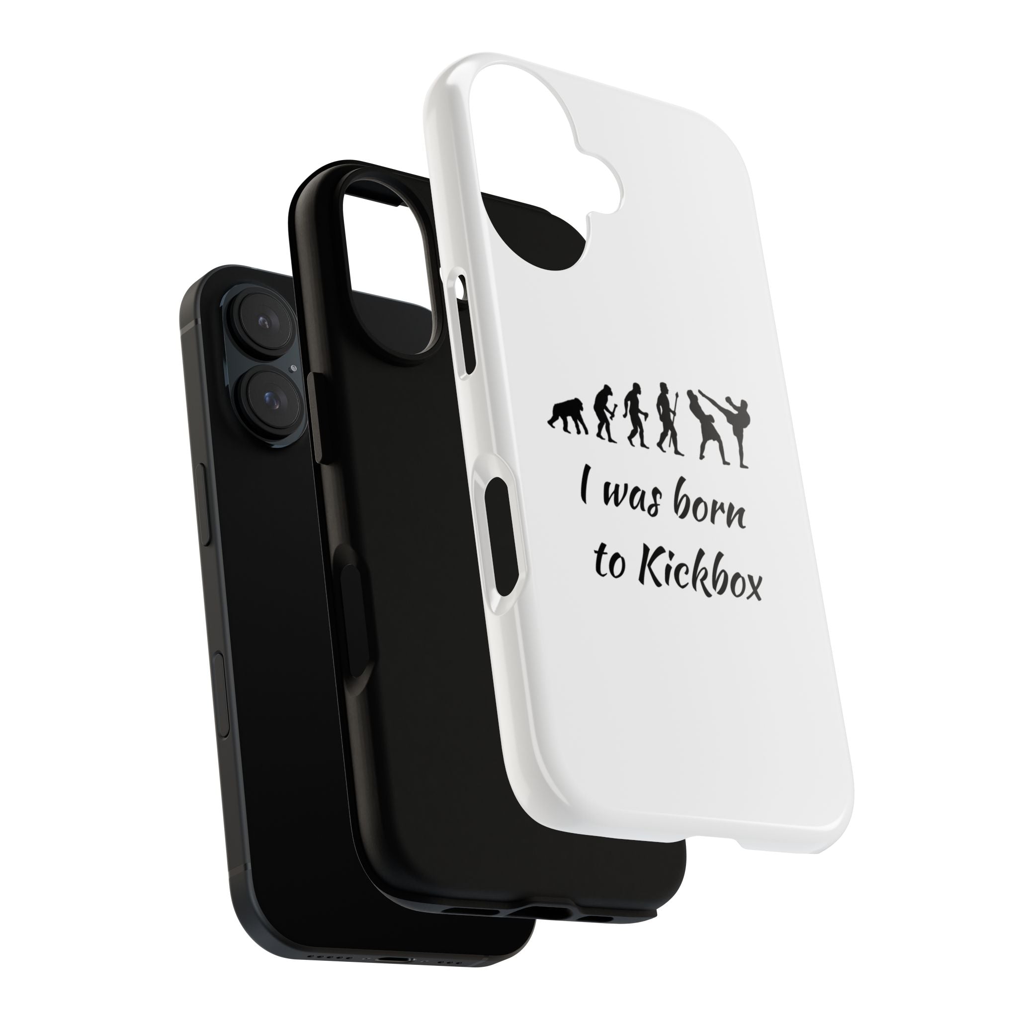 Kickboxing Phone Case — "I Was Born to Kickbox" Protective Tough Case