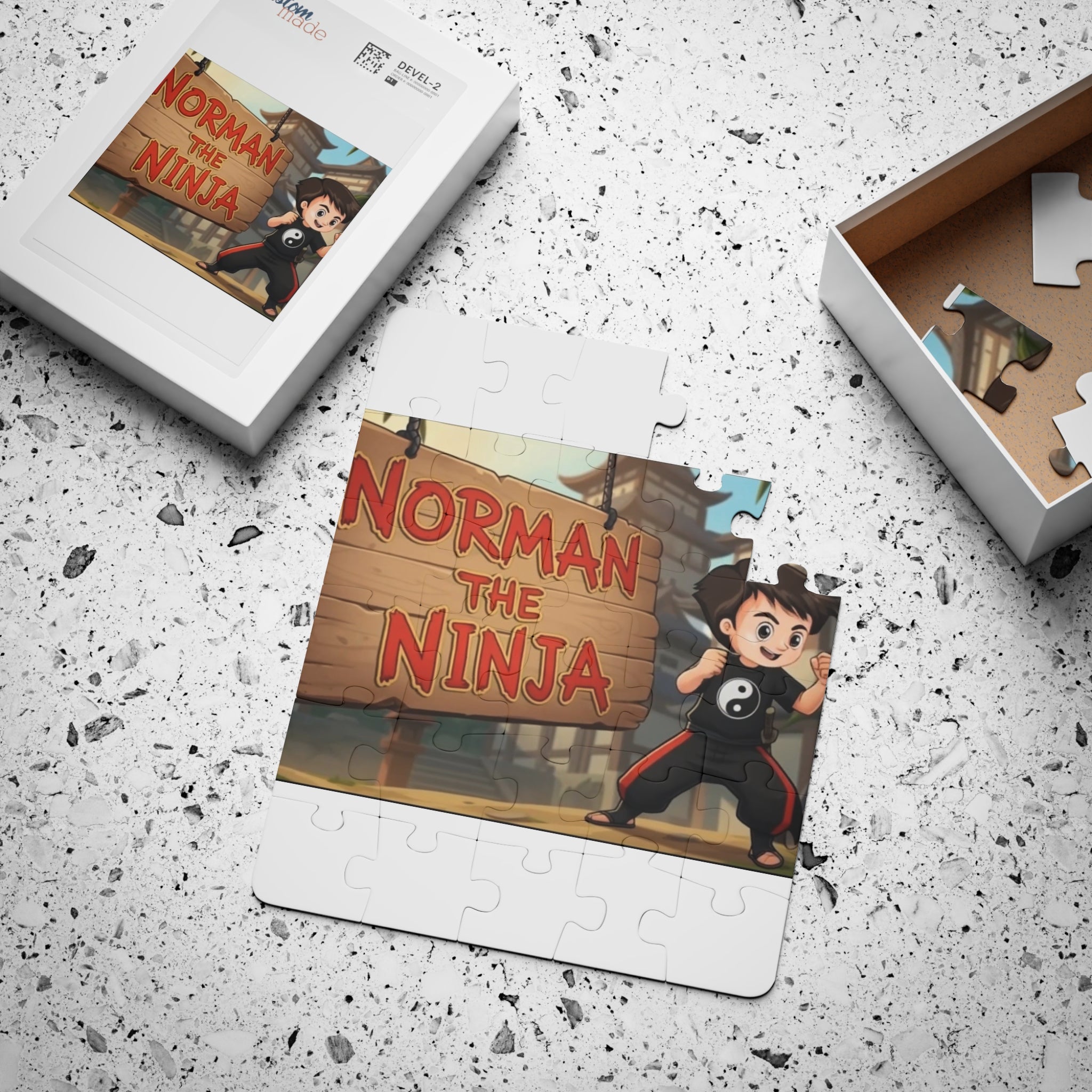 Norman the Ninja Kids Puzzle — 30-Piece Personalized Children's Jigsaw