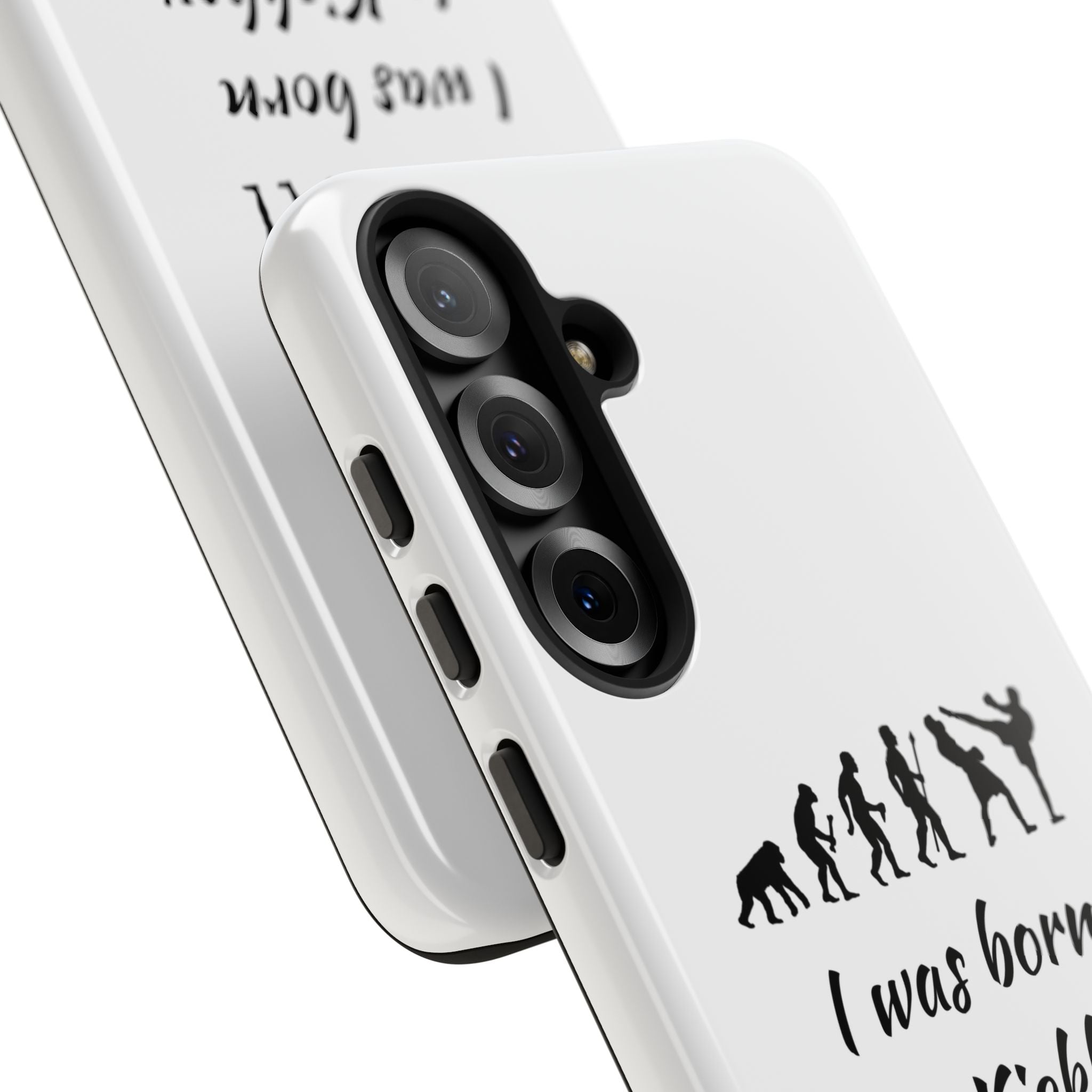 Kickboxing Phone Case — "I Was Born to Kickbox" Protective Tough Case