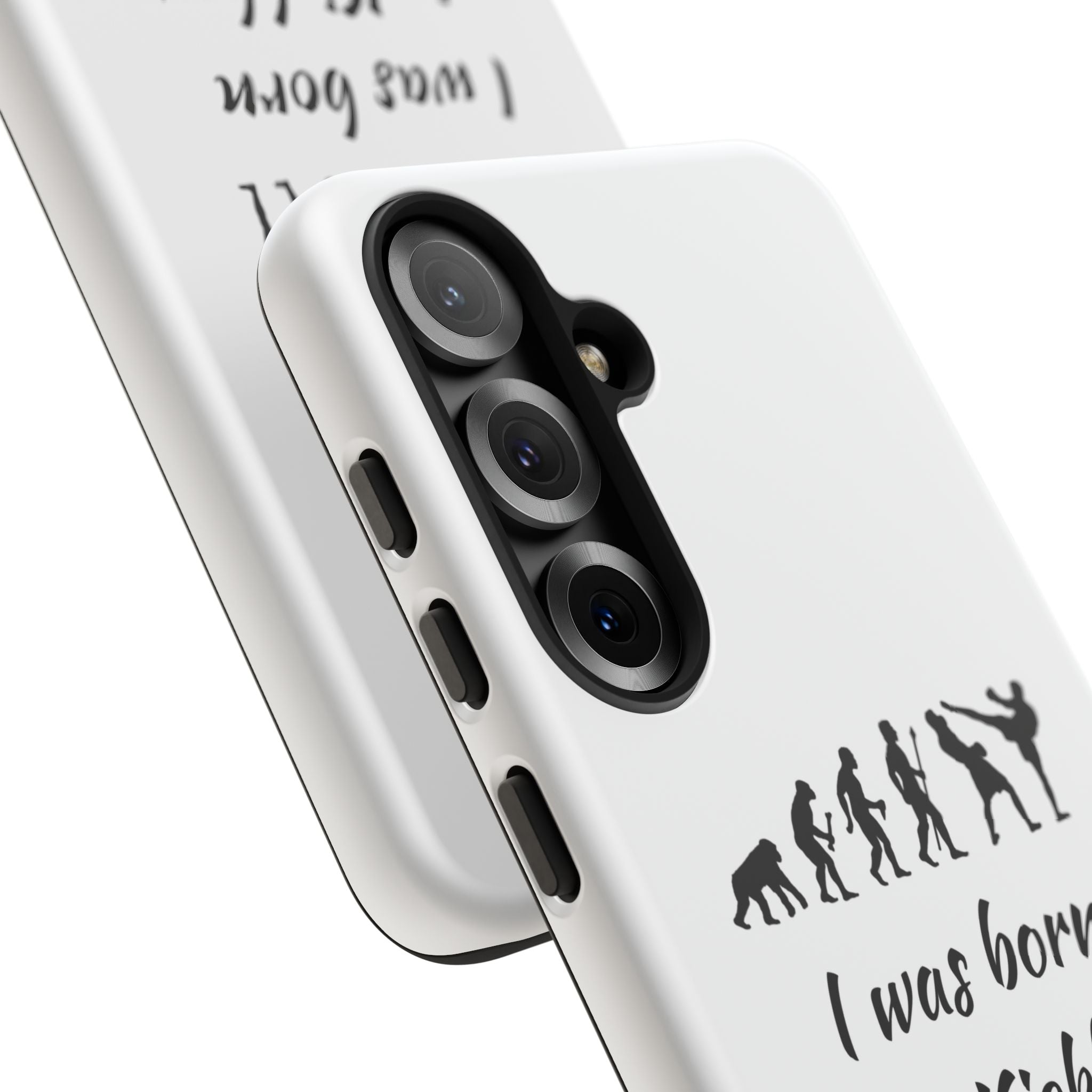 Kickboxing Phone Case — "I Was Born to Kickbox" Protective Tough Case