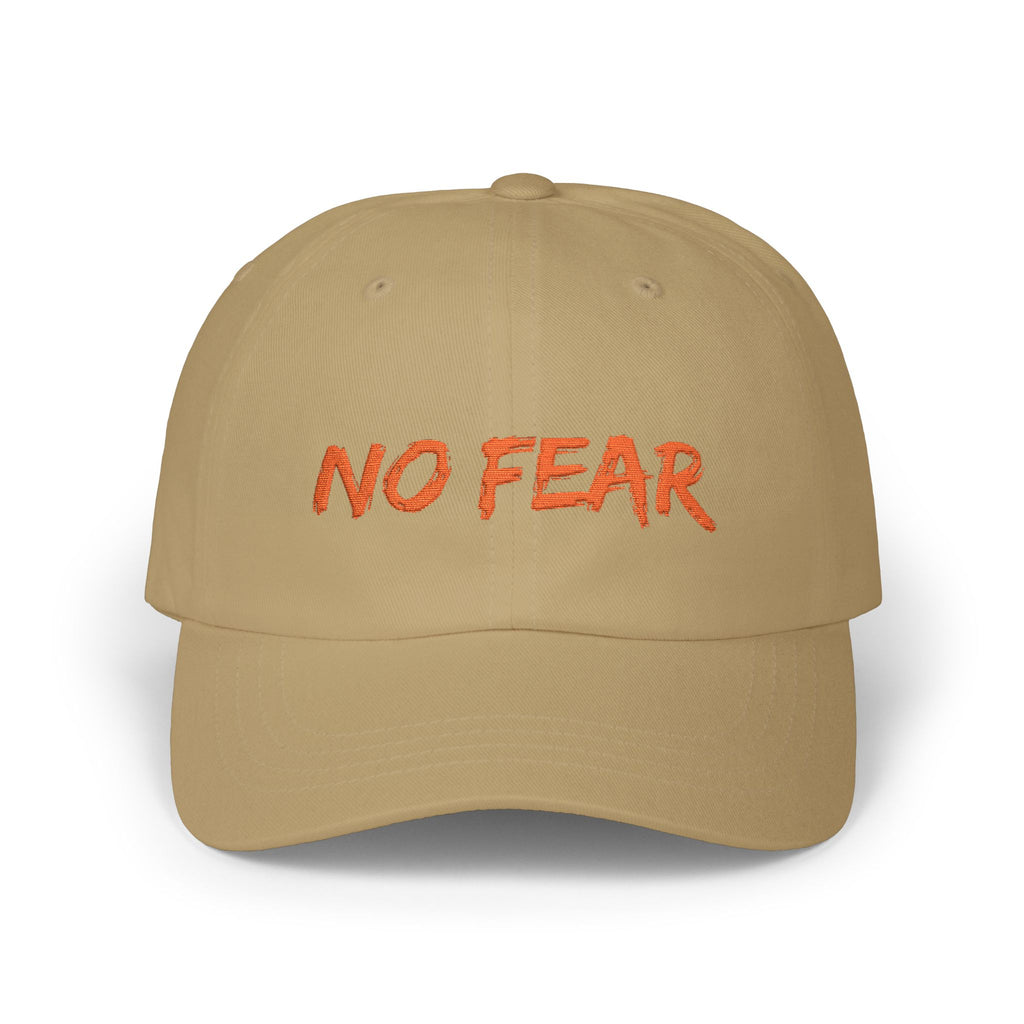 No Fear Dad Cap - Embroidered Motivational Baseball Hat