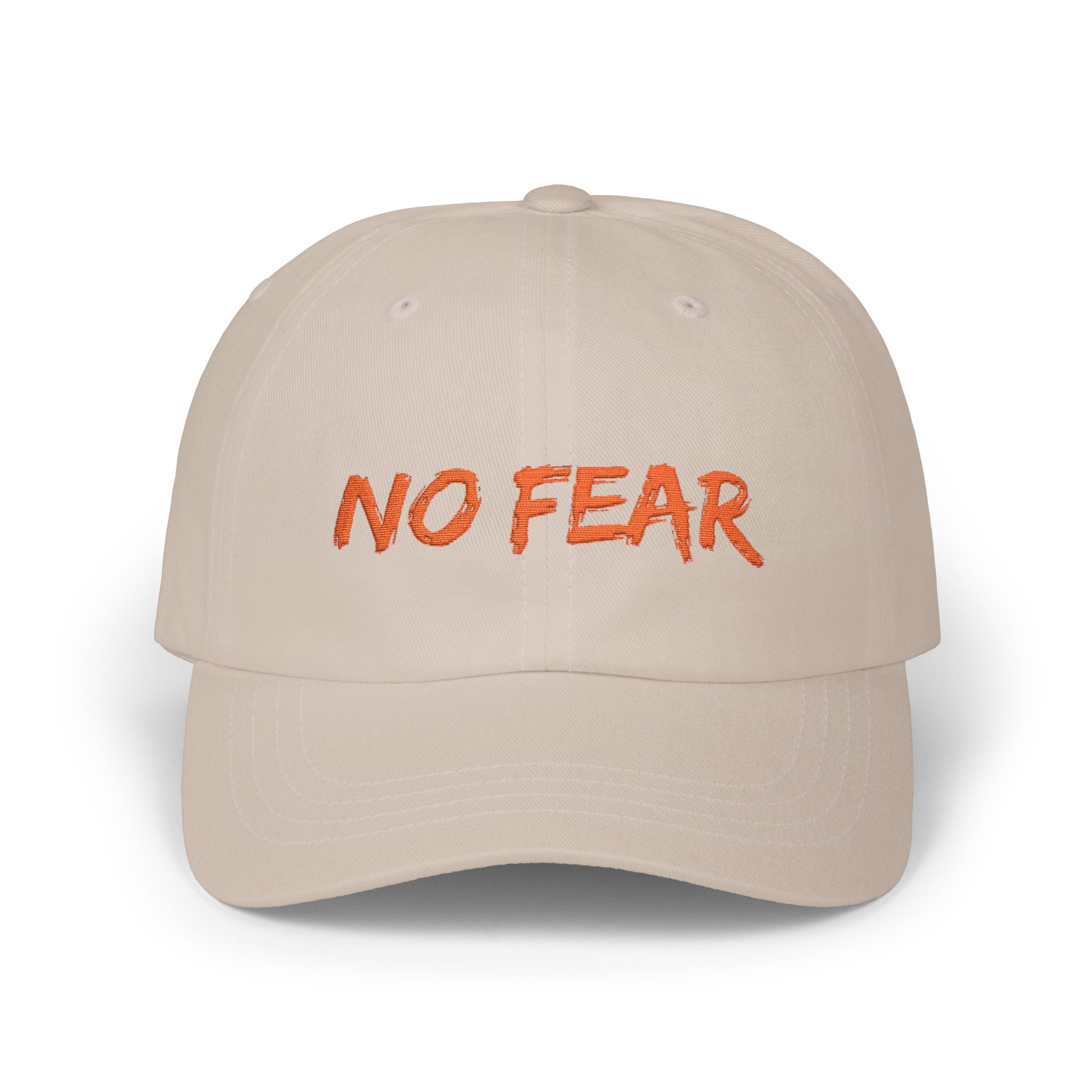 No Fear Dad Cap - Embroidered Motivational Baseball Hat