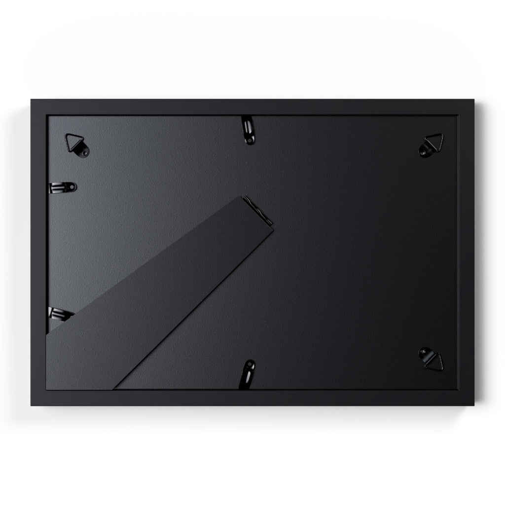 Happy Mother's Day Framed Poster — Black Frame with Heart Print