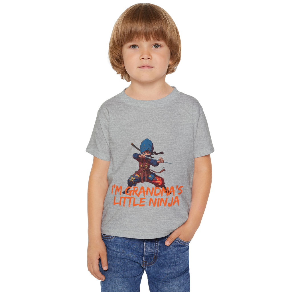 Toddler T-Shirt — "I'm Grandma's Little Ninja" Cute Ninja Graphic Top for Kids
