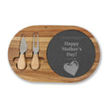 Engraved Mother's Day Charcuterie Board with Slate Insert & Cheese Tools
