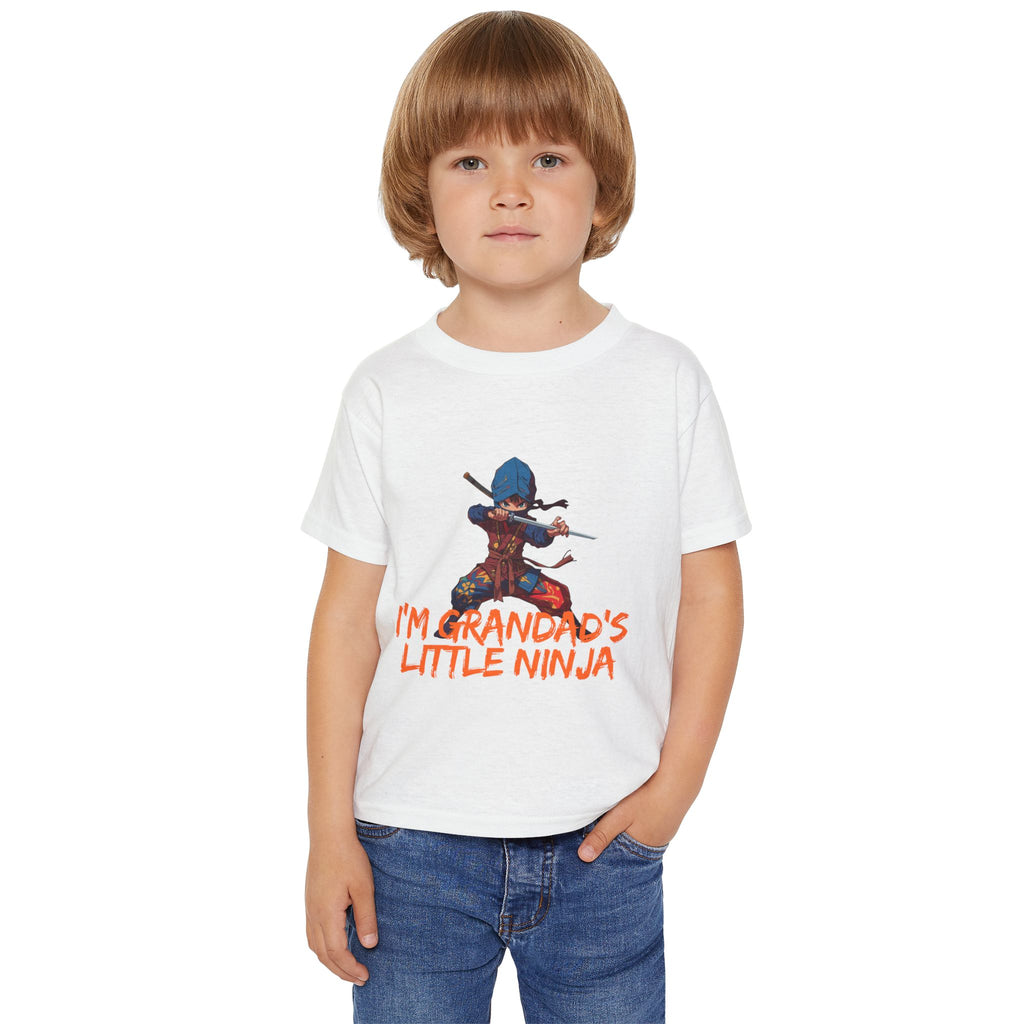 Toddler T-Shirt — "I'm Grandpa's Little Ninja" Cute Kids Martial Arts Tee