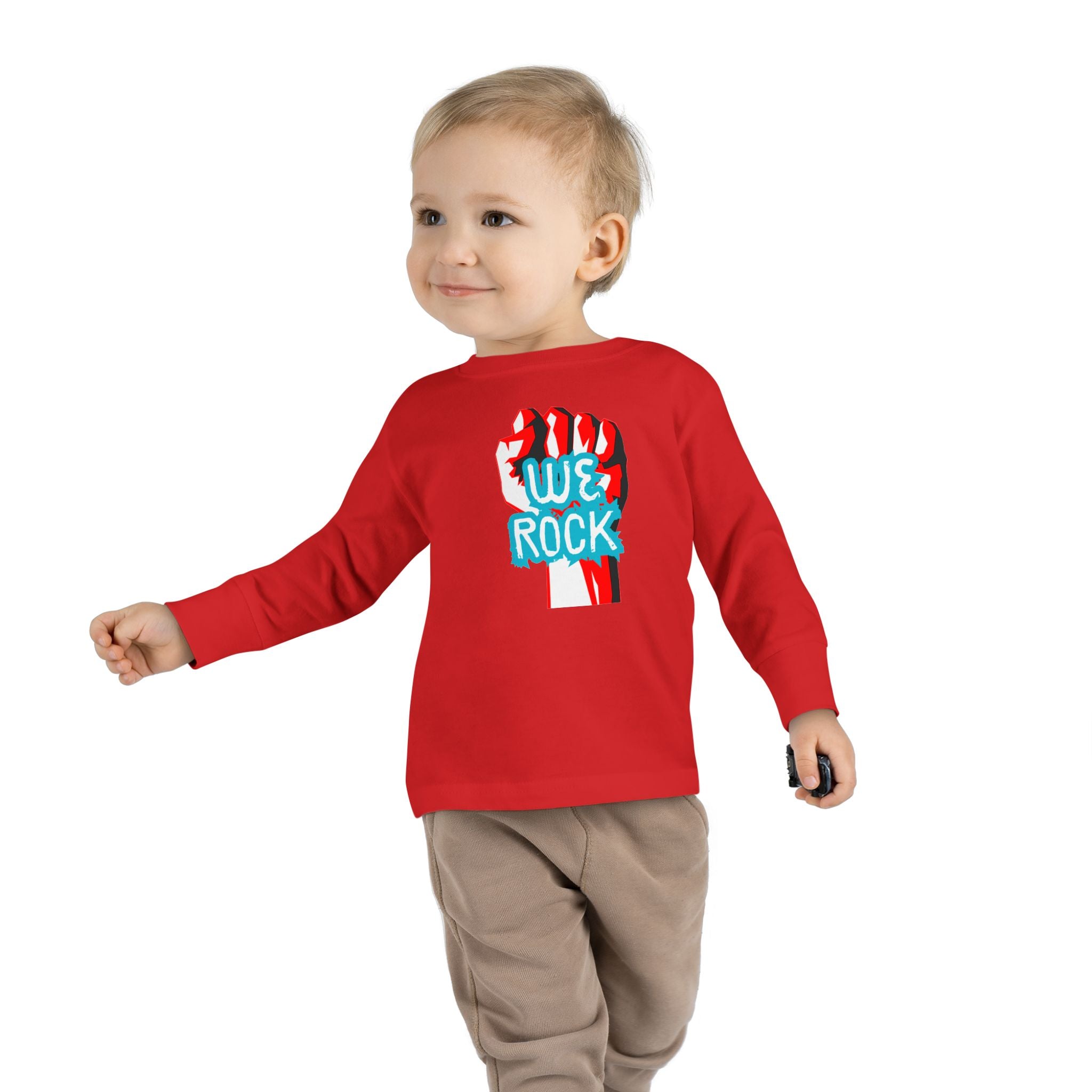 Toddler Tee — 'We Rock' Fist Graphic Long Sleeve