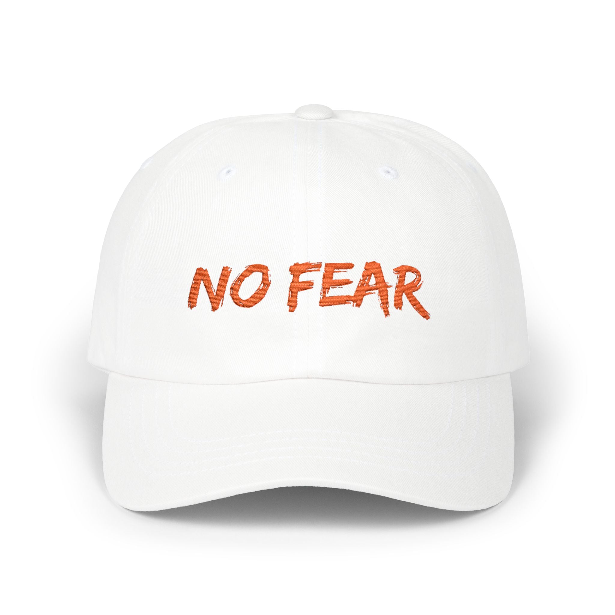 No Fear Dad Cap - Embroidered Motivational Baseball Hat
