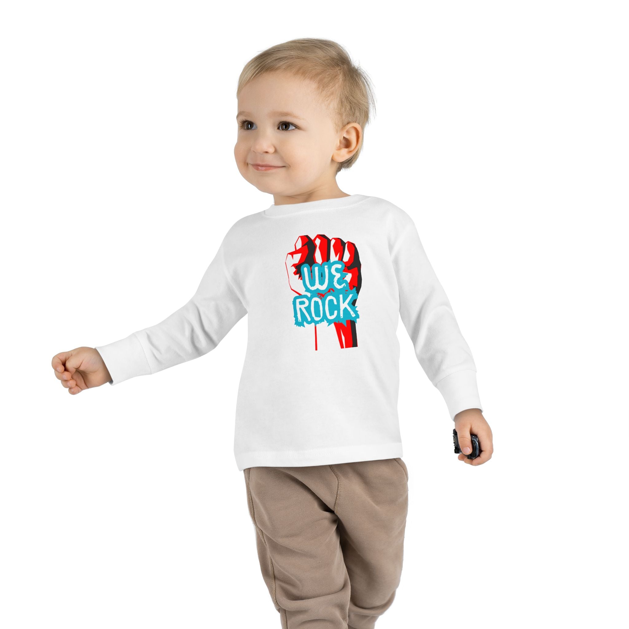Toddler Tee — 'We Rock' Fist Graphic Long Sleeve