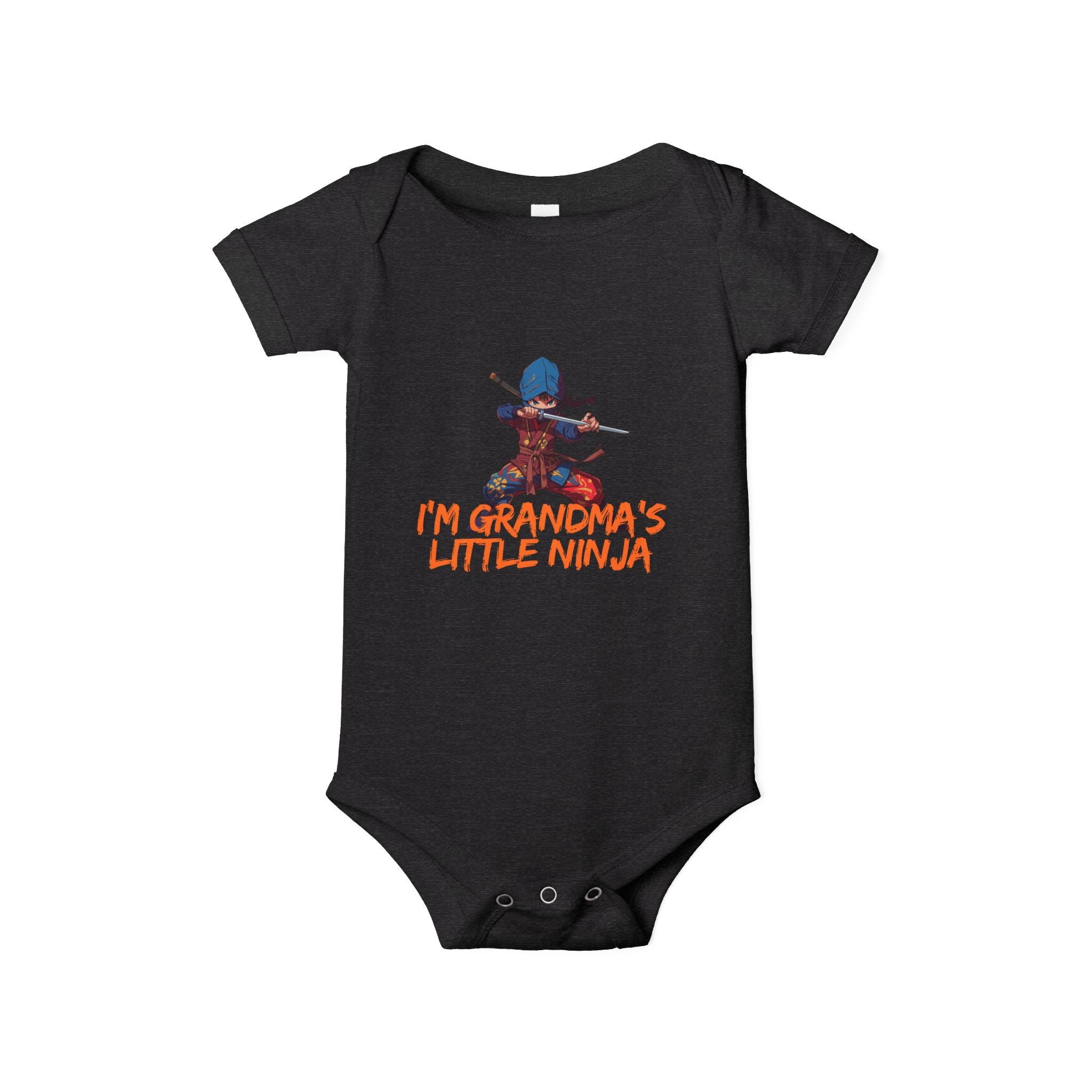 Infant Onesie “I’m Grandpa’s Little Ninja” Baby Bodysuit – Cute Ninja Graphic Gift