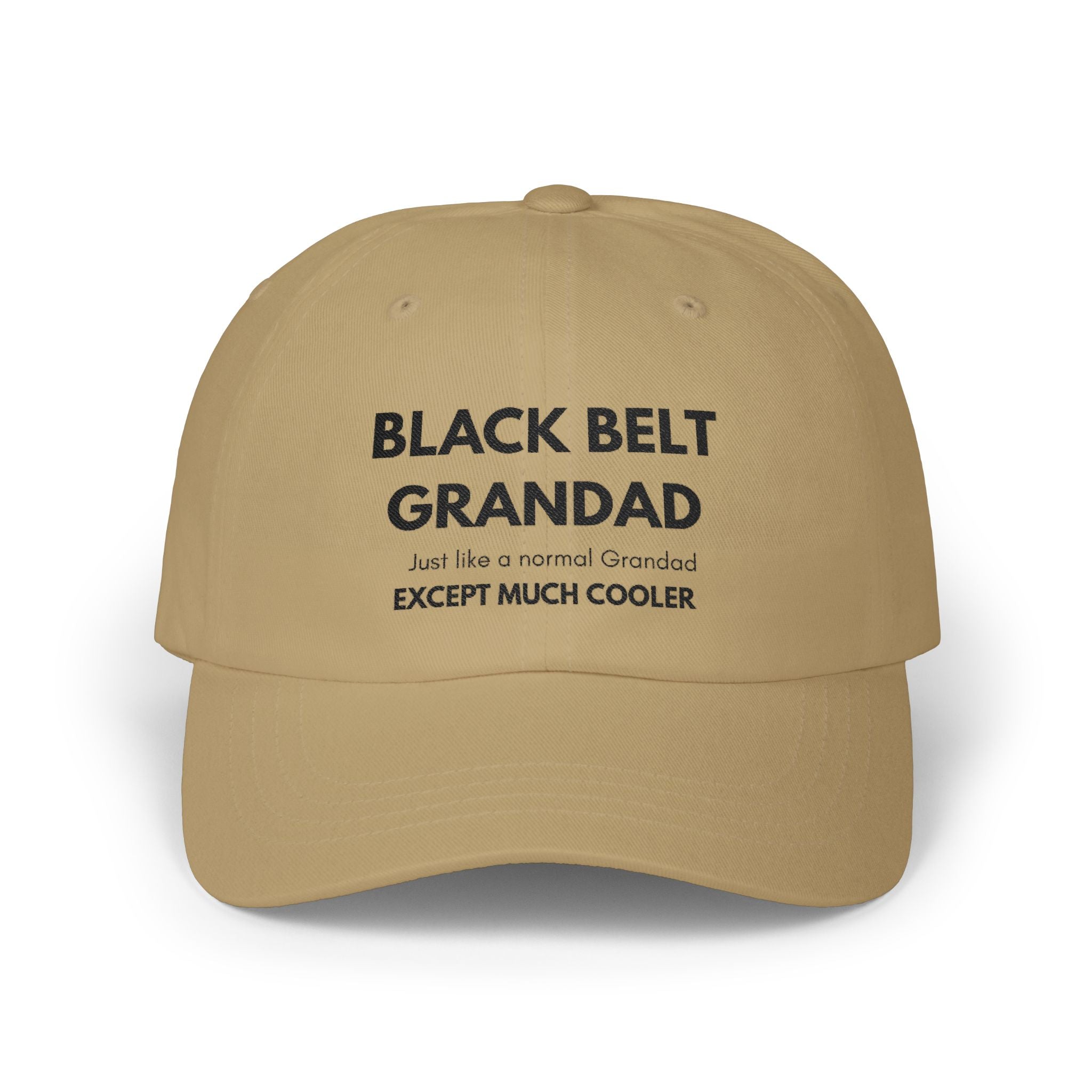 Dad Cap — “Black Belt Grandad” Embroidered Baseball Hat (Perfect Grandfather Gift)