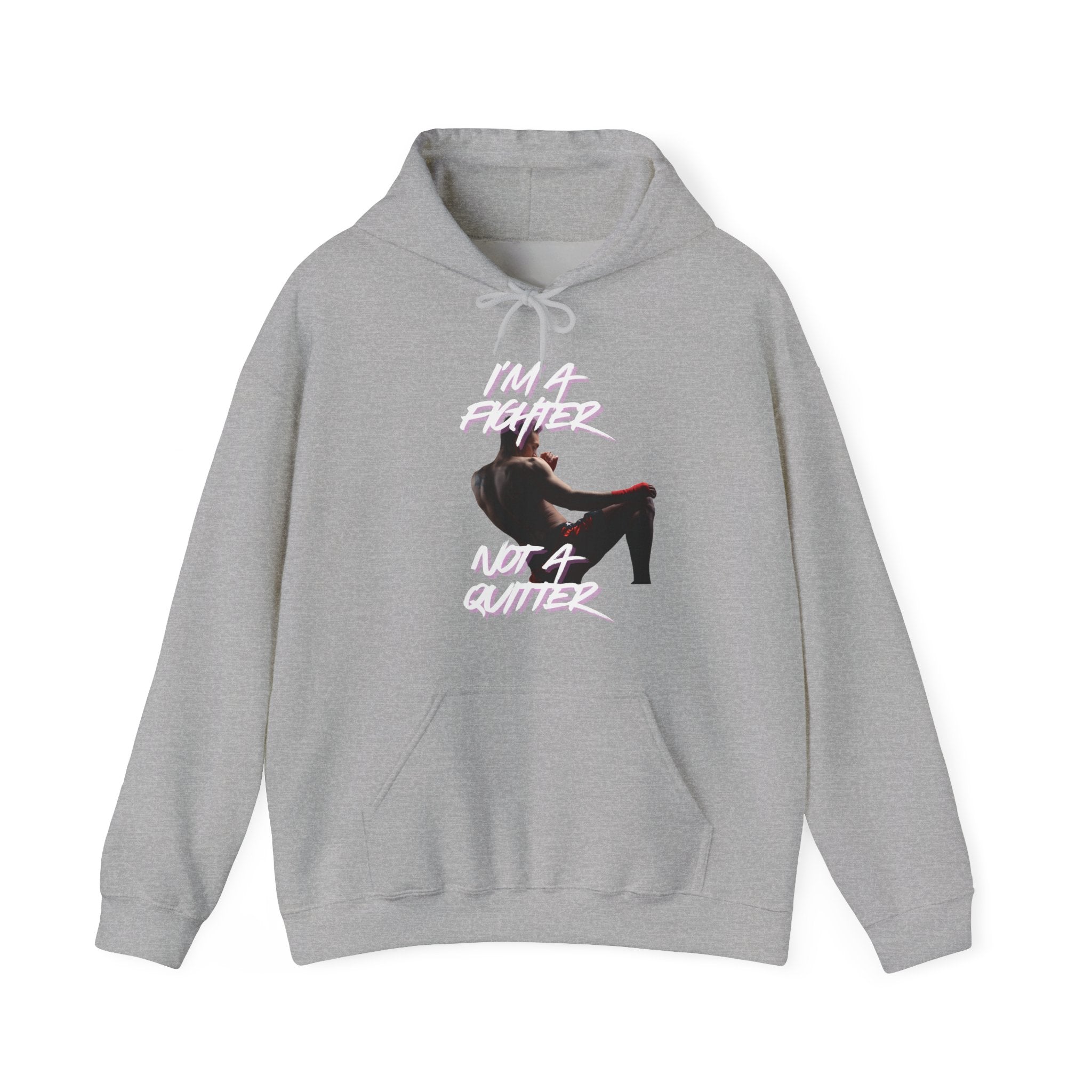Fighter Not Quitter Hoodie — Motivational Boxing Sweatshirt