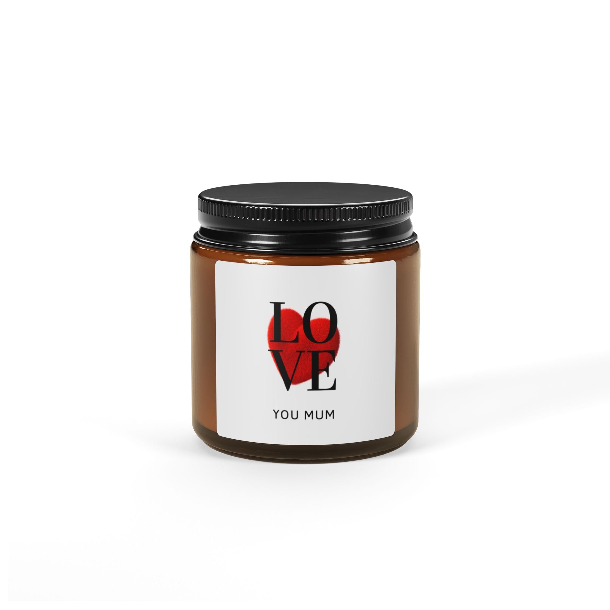Love You Mum Soy Candle — Amber Jar Scented Candle (Mother's Day Gift)