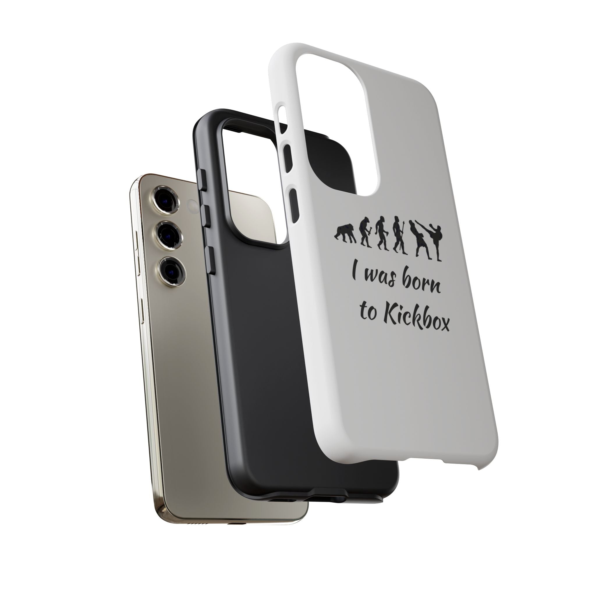 Kickboxing Phone Case — "I Was Born to Kickbox" Protective Tough Case