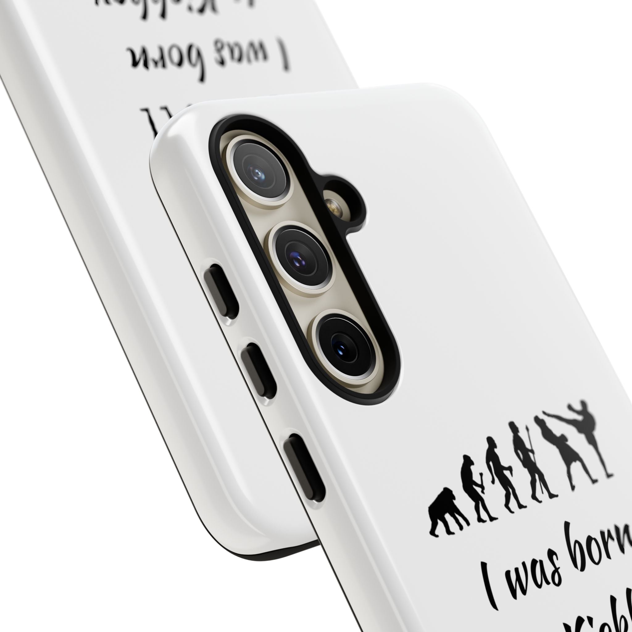 Kickboxing Phone Case — "I Was Born to Kickbox" Protective Tough Case