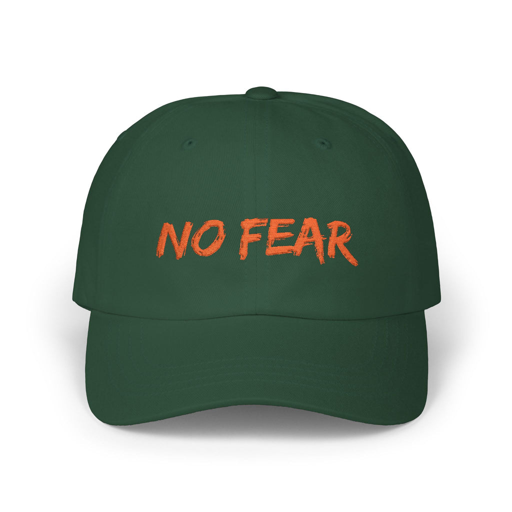 No Fear Dad Cap - Embroidered Motivational Baseball Hat