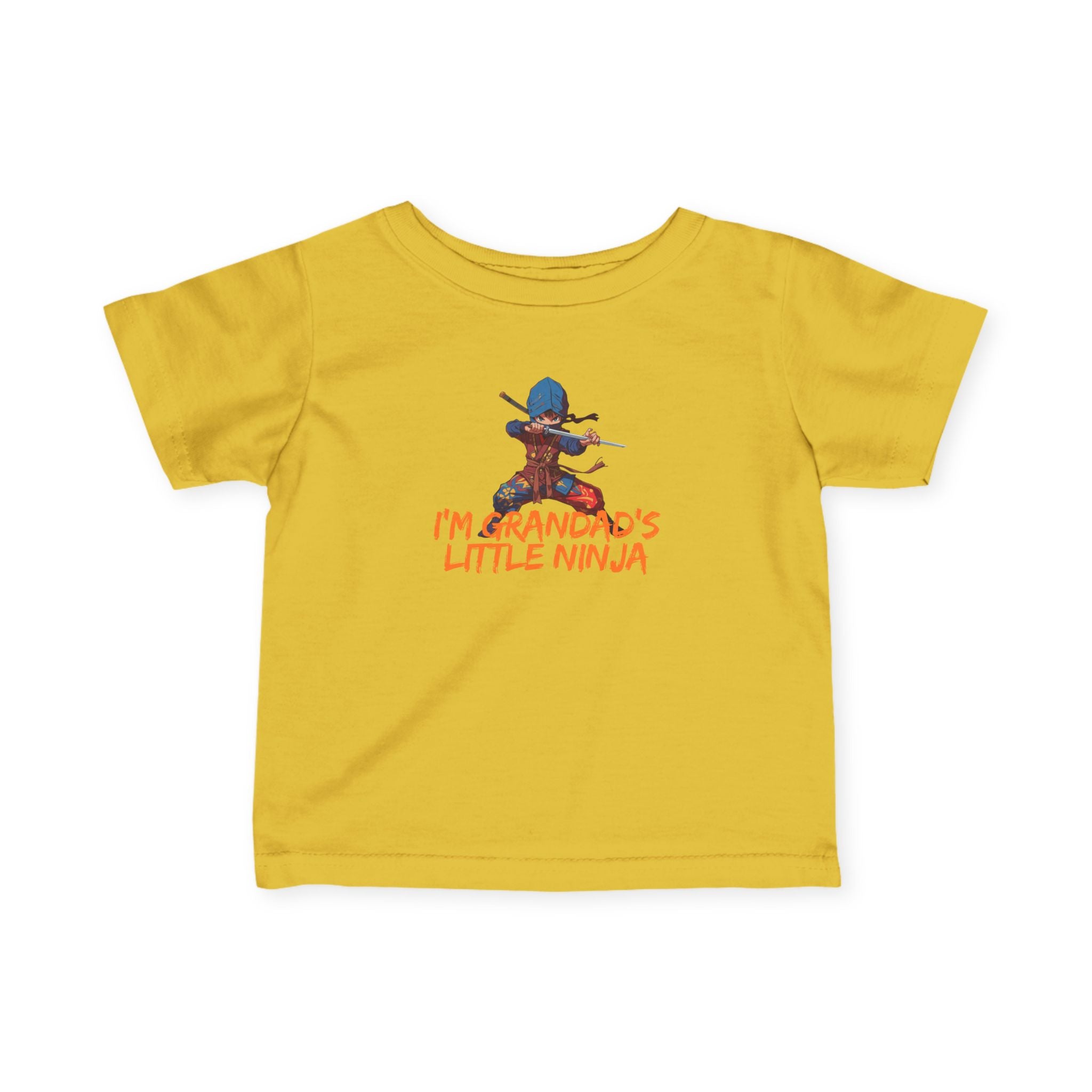 Infant Tee - "I'm Grandpa's Little Ninja" Cute Baby Ninja Graphic