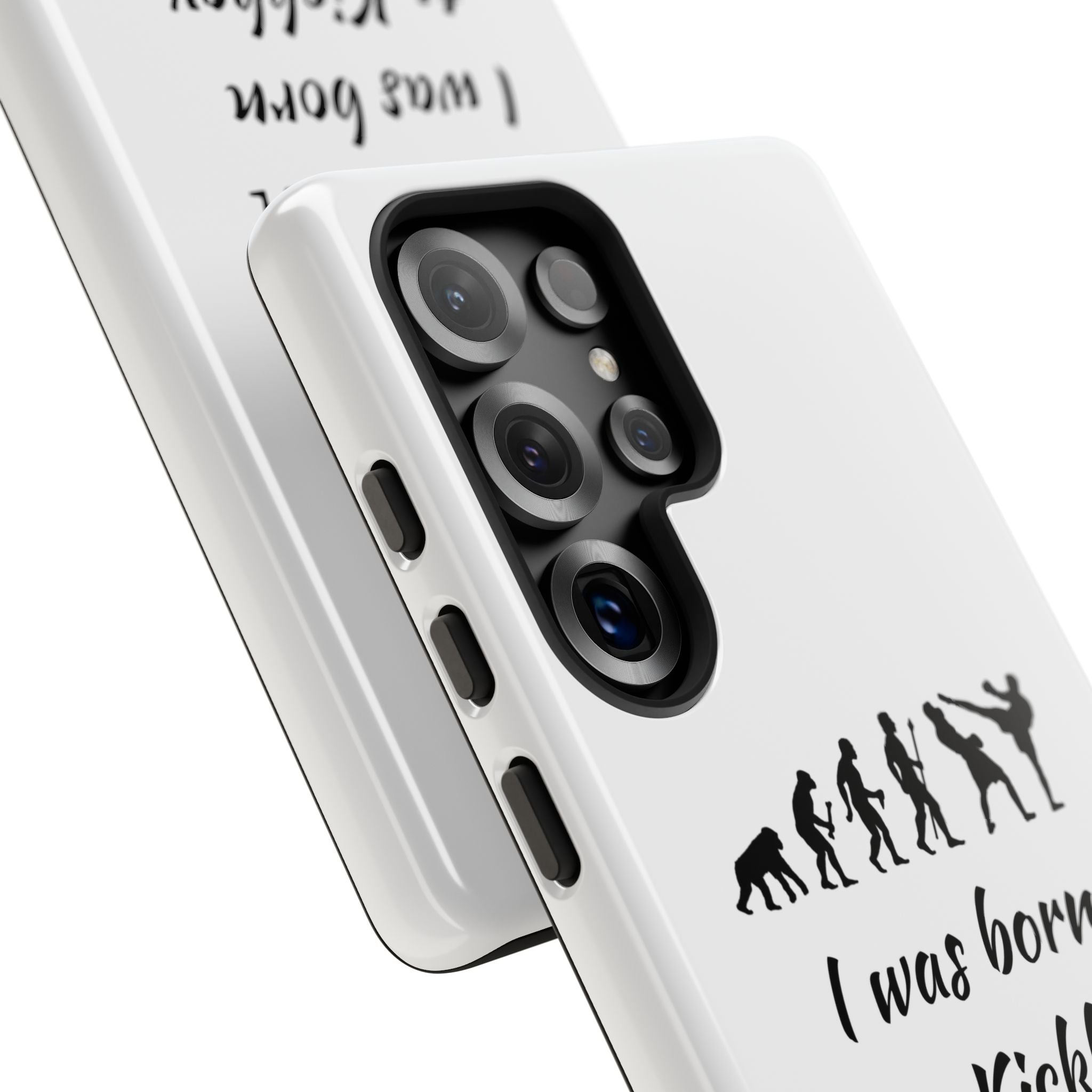 Kickboxing Phone Case — "I Was Born to Kickbox" Protective Tough Case