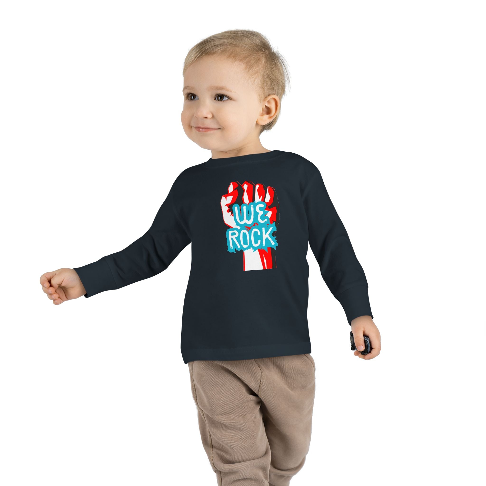 Toddler Tee — 'We Rock' Fist Graphic Long Sleeve