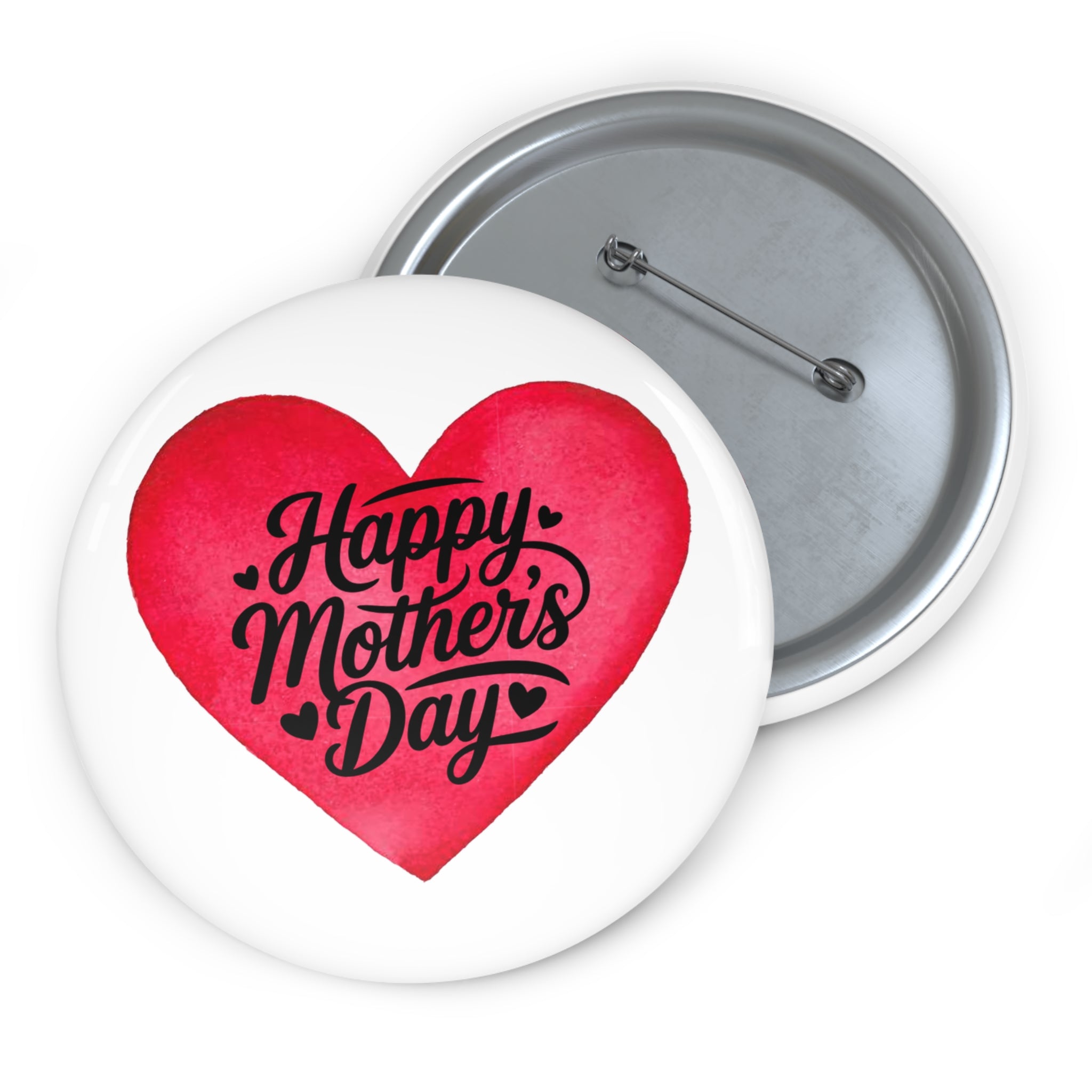 Happy Mother's Day Heart Pin Button – Mother's Day Badge