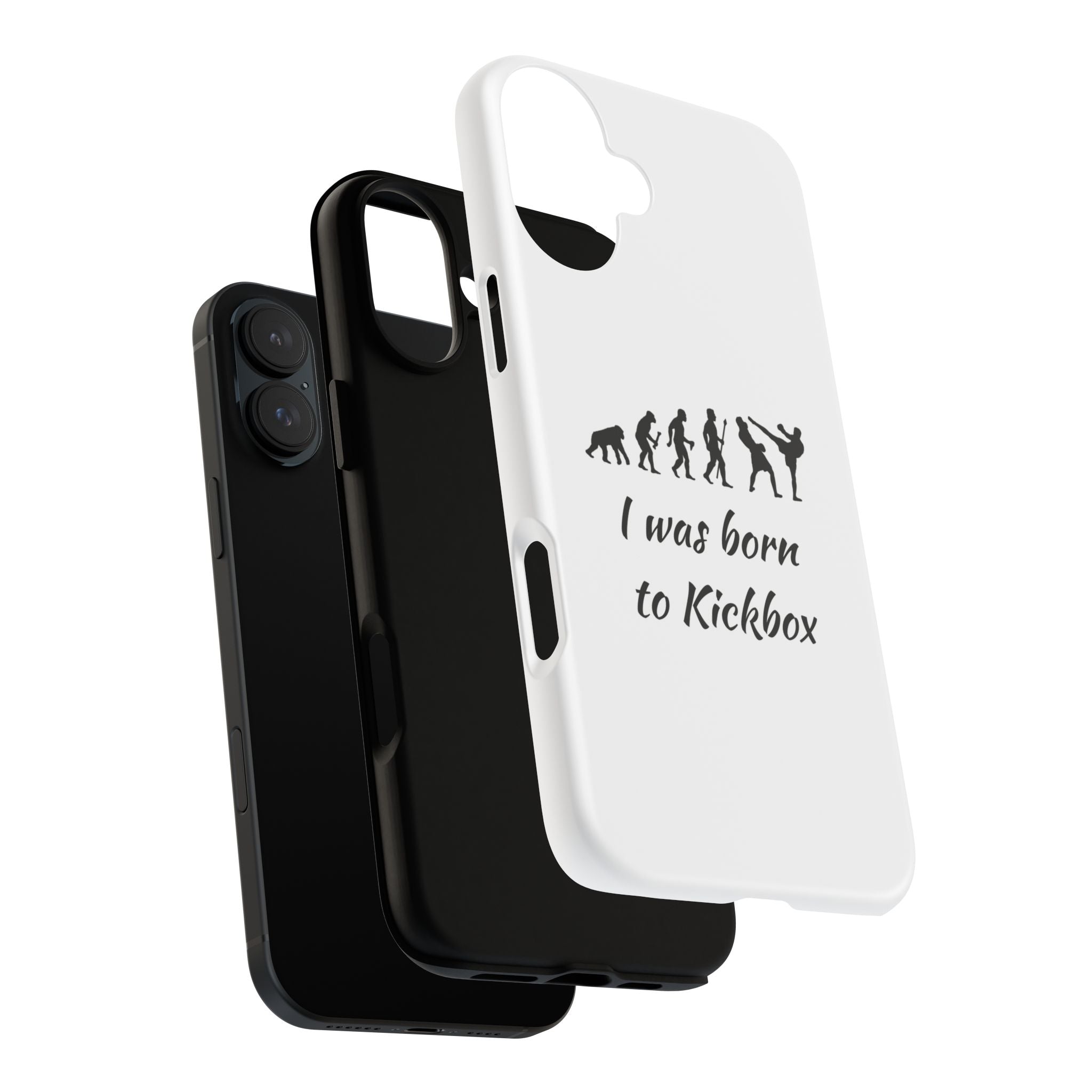 Kickboxing Phone Case — "I Was Born to Kickbox" Protective Tough Case