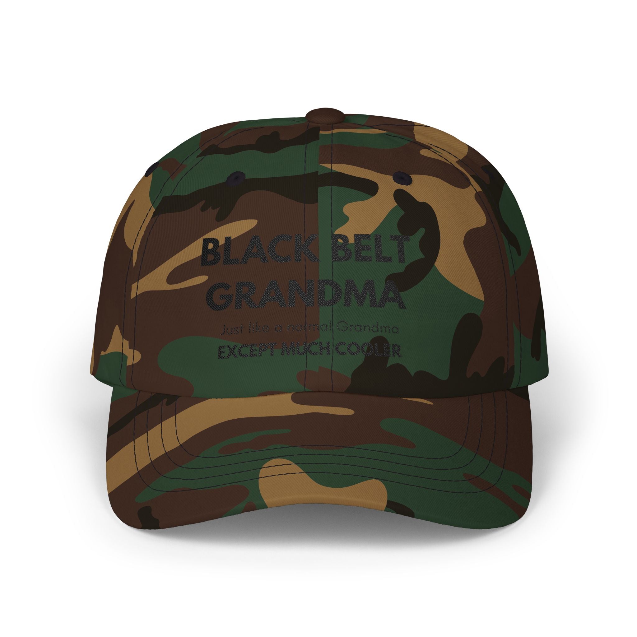 Black Belt Grandma Classic Dad Cap — 'Except Much Cooler' Embroidered Grandmother Hat
