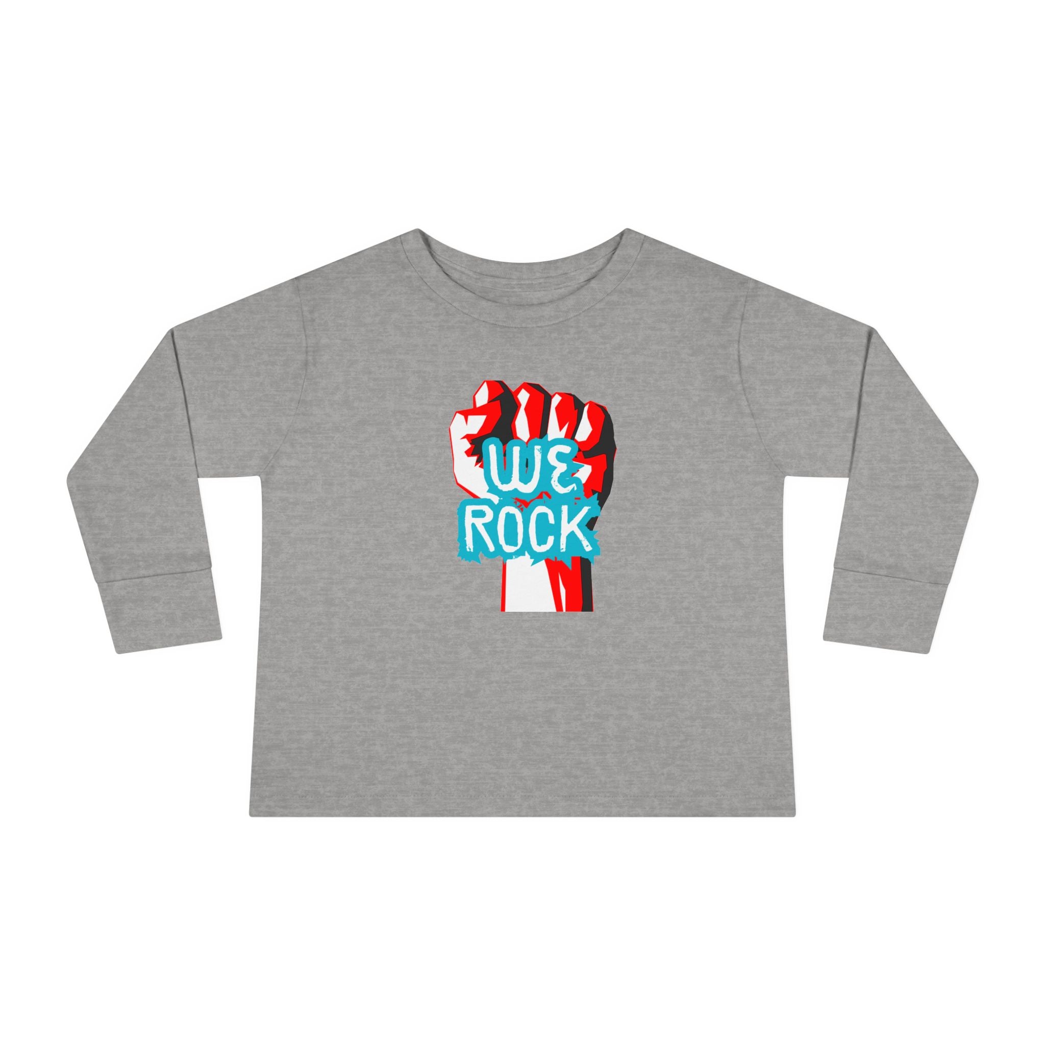 Toddler Tee — 'We Rock' Fist Graphic Long Sleeve