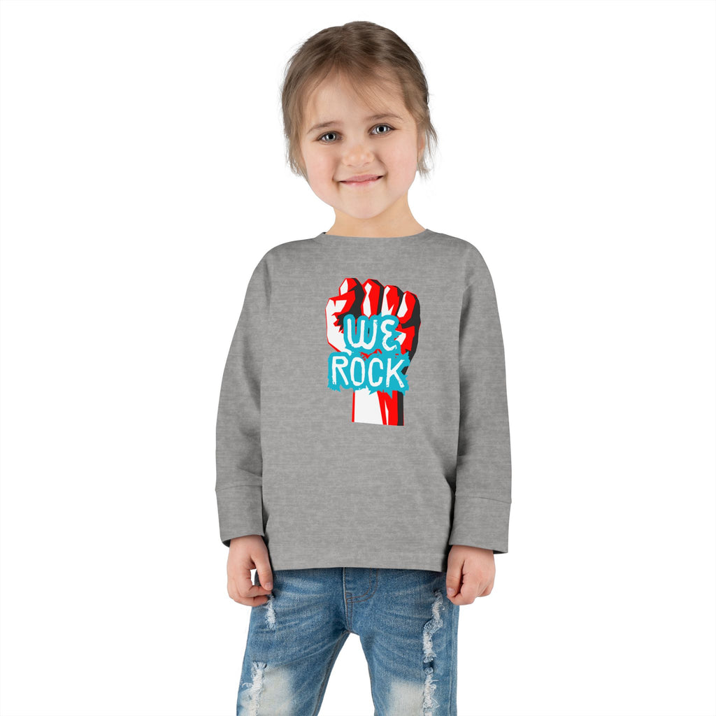 Toddler Tee — 'We Rock' Fist Graphic Long Sleeve