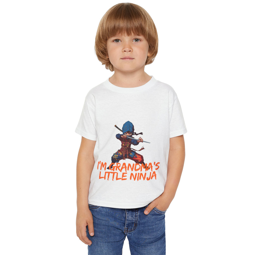 Toddler T-Shirt — "I'm Grandma's Little Ninja" Cute Ninja Graphic Top for Kids