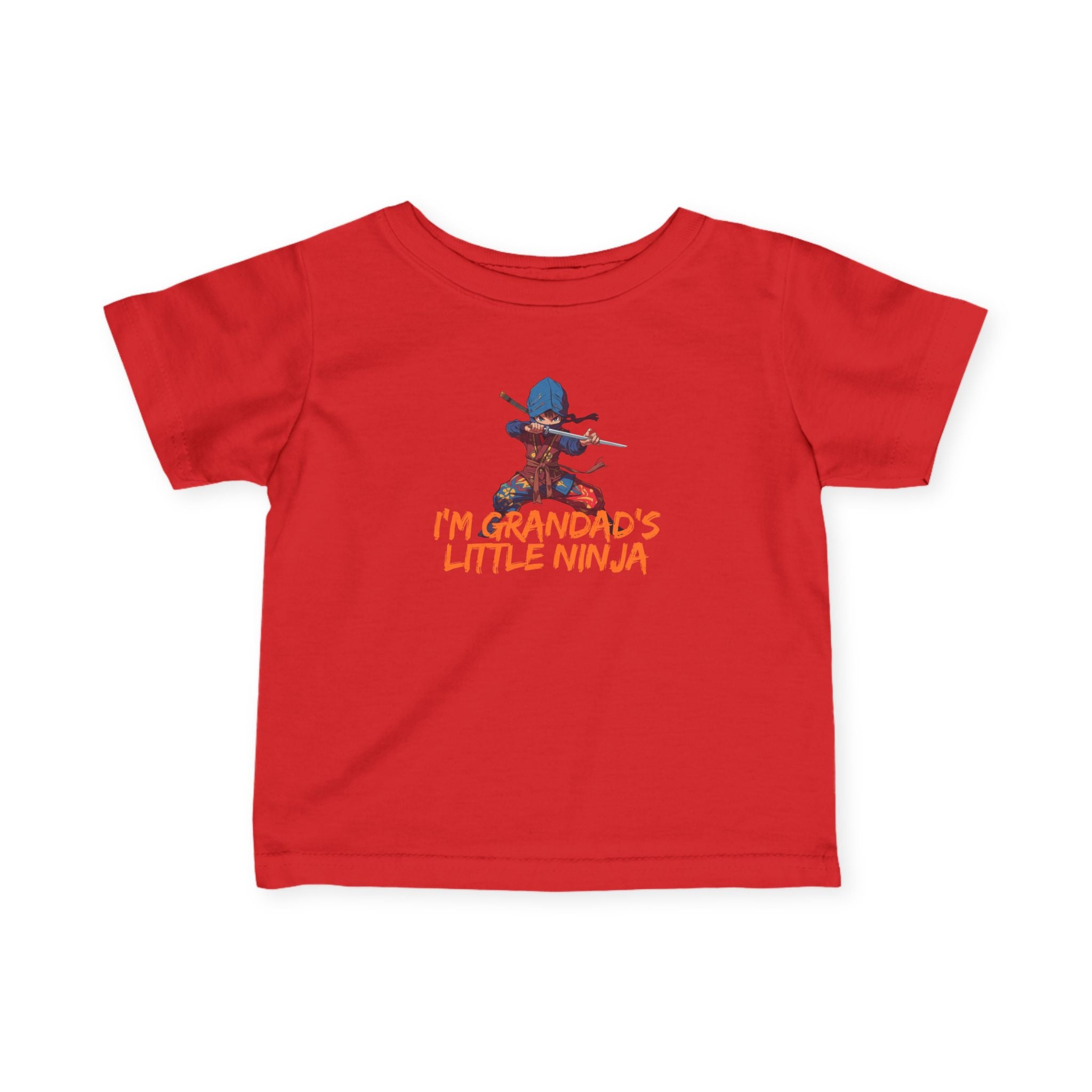 Infant Tee - "I'm Grandpa's Little Ninja" Cute Baby Ninja Graphic