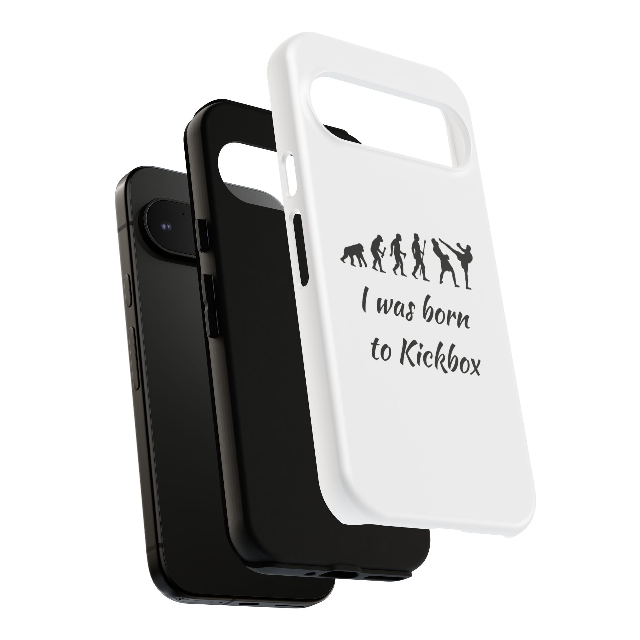 Kickboxing Phone Case — "I Was Born to Kickbox" Protective Tough Case