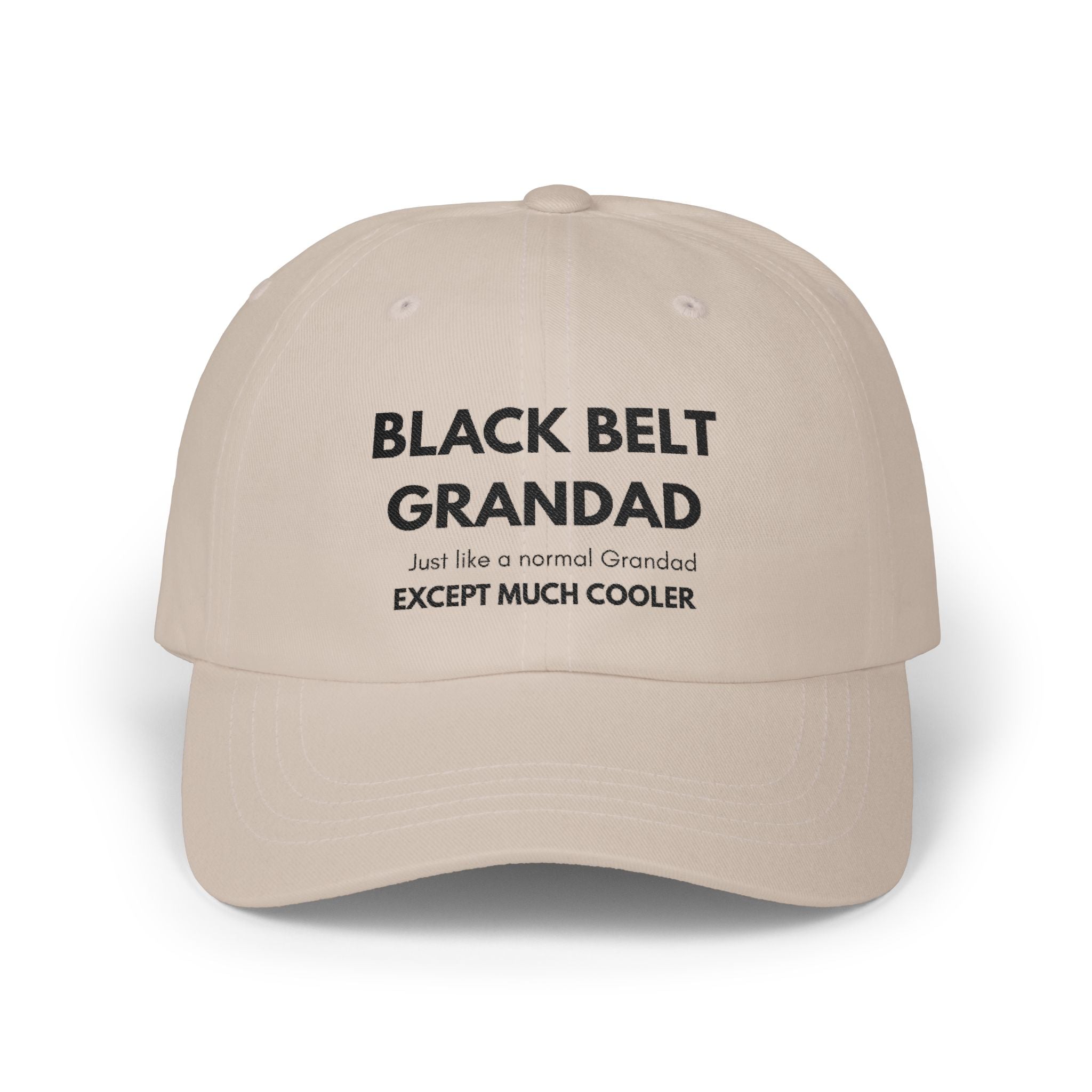 Dad Cap — “Black Belt Grandad” Embroidered Baseball Hat (Perfect Grandfather Gift)