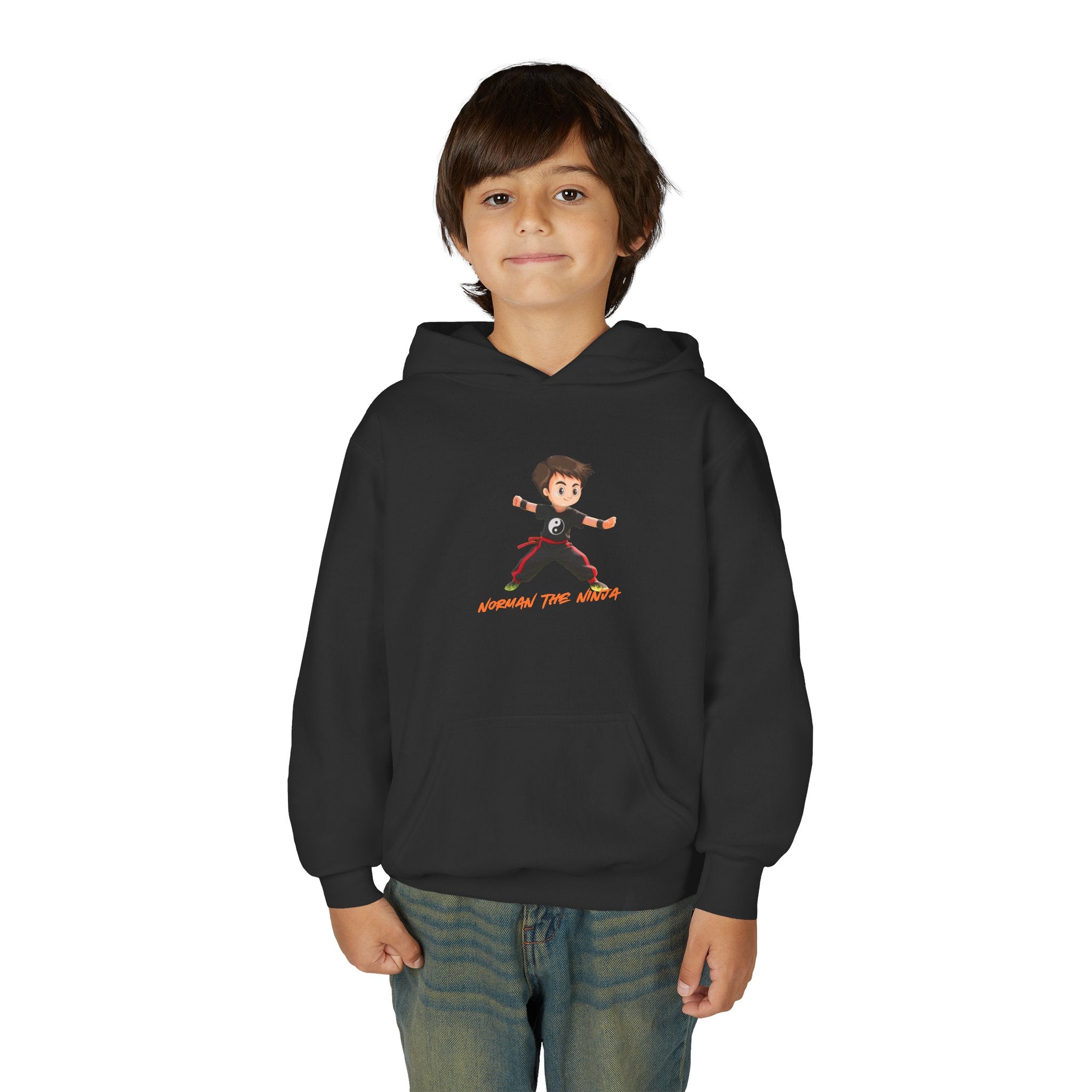 Youth Hoodie – 'Conquer the World' Cartoon Kid Graphic Kids Pullover