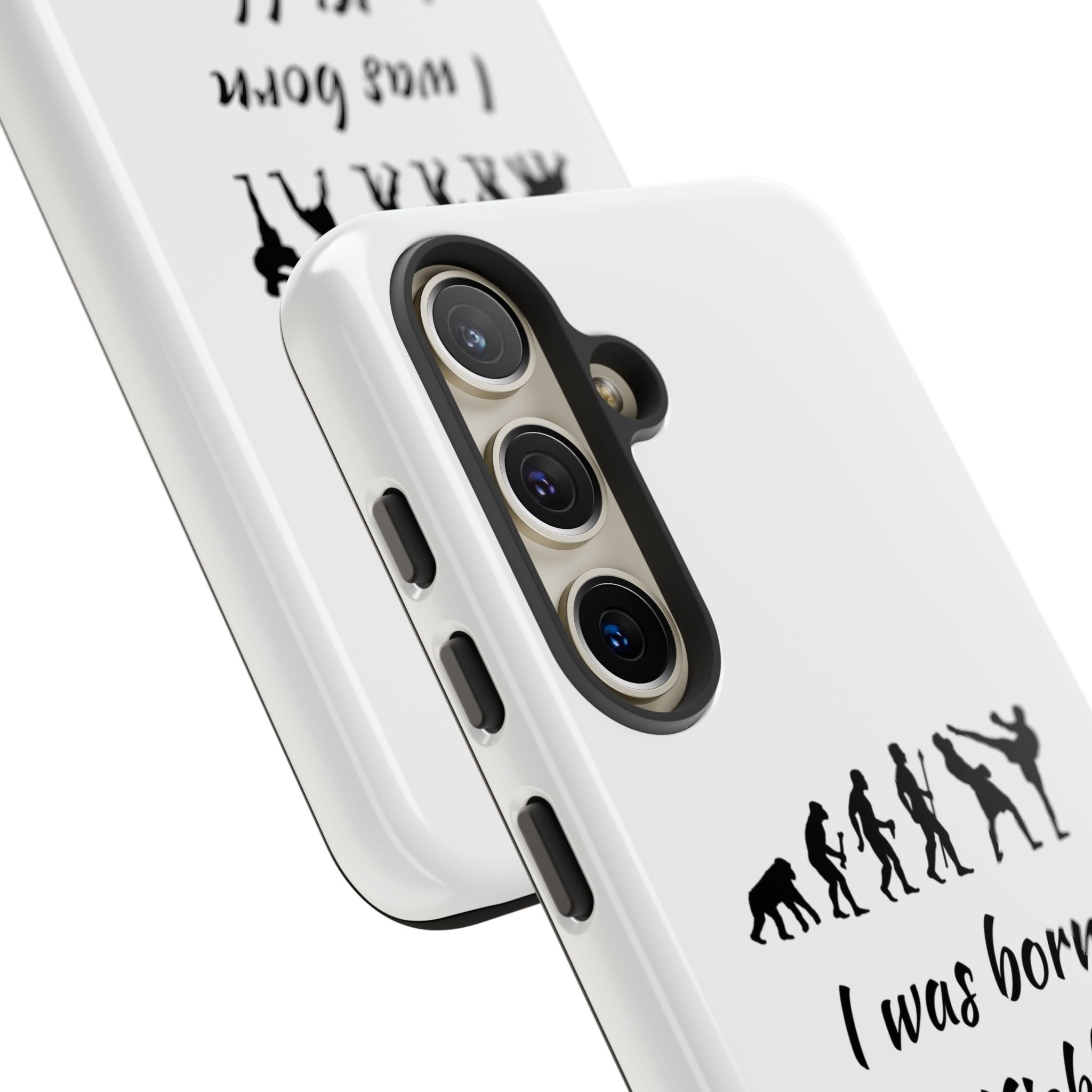 Kickboxing Phone Case — "I Was Born to Kickbox" Protective Tough Case