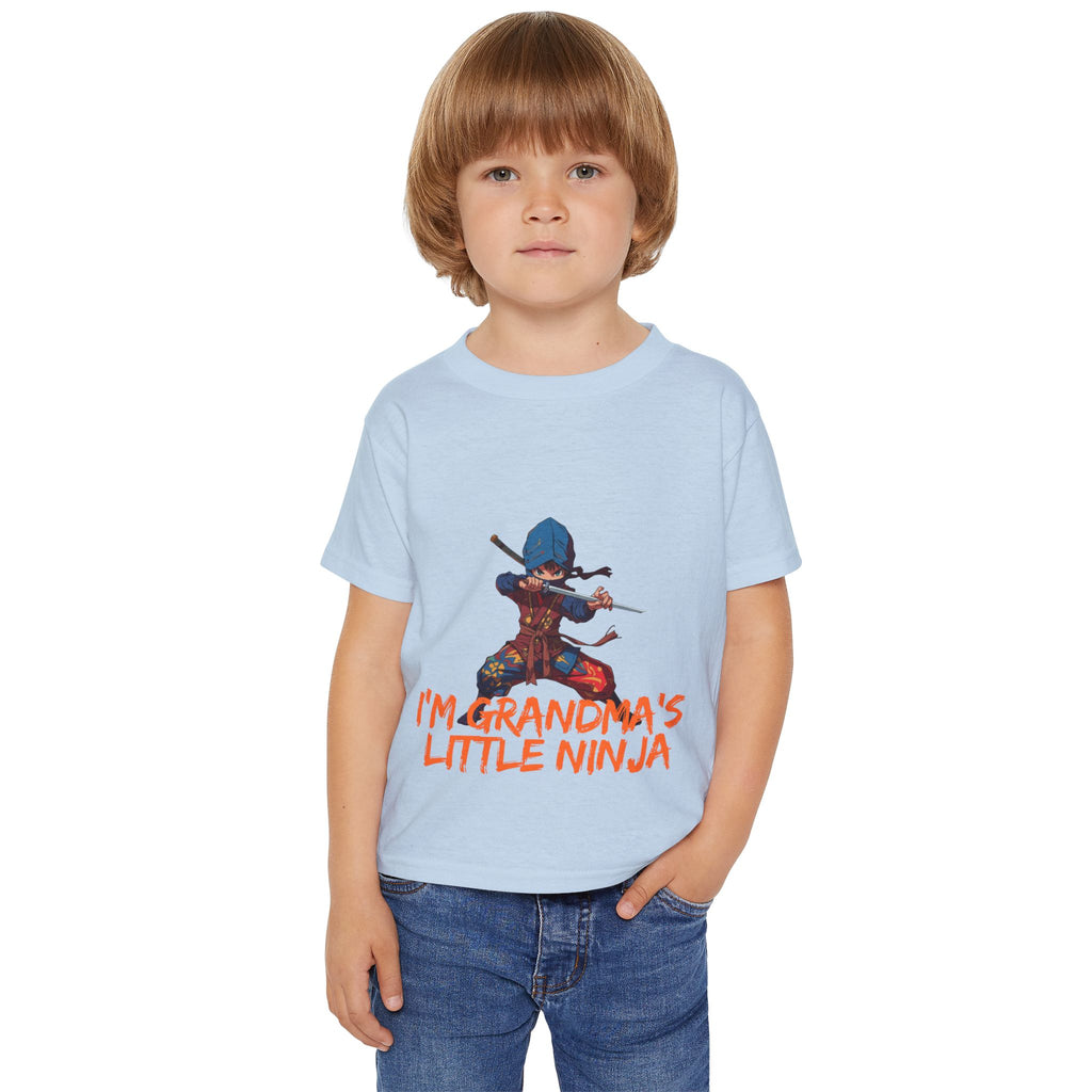 Toddler T-Shirt — "I'm Grandma's Little Ninja" Cute Ninja Graphic Top for Kids
