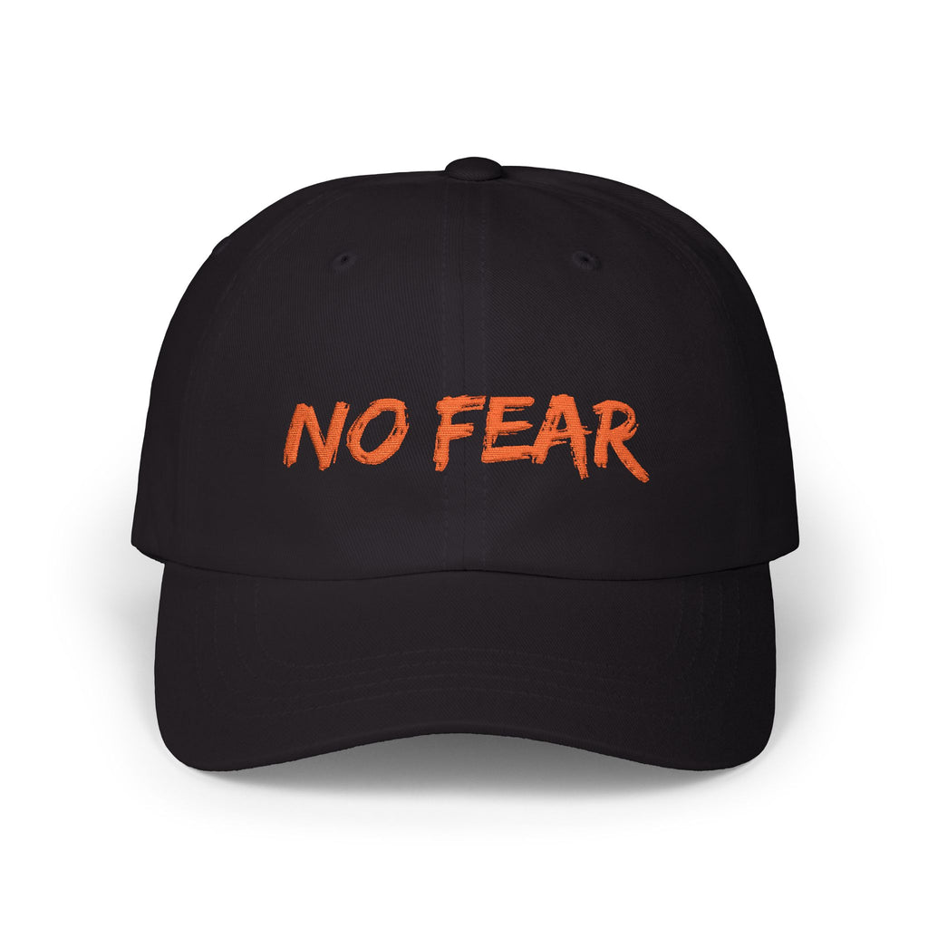 No Fear Dad Cap - Embroidered Motivational Baseball Hat