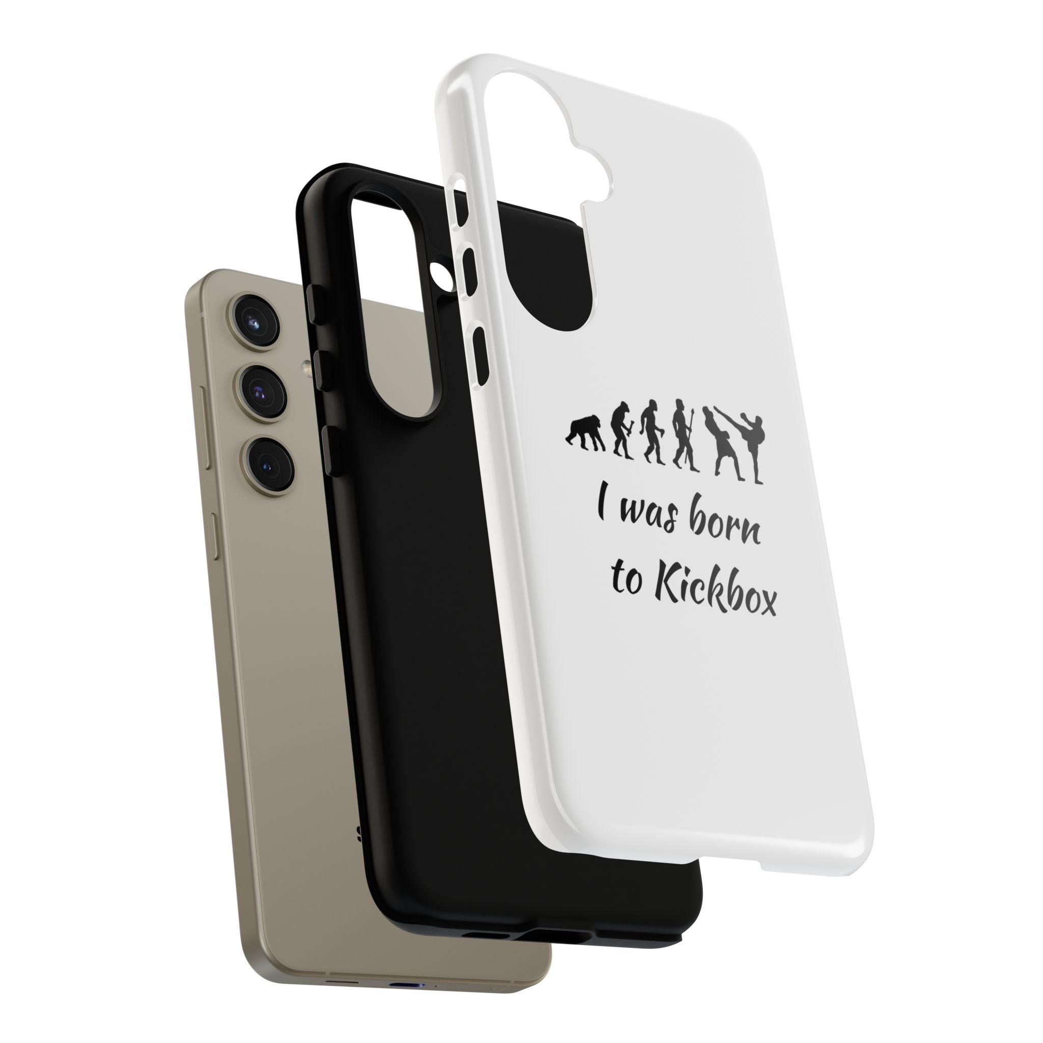 Kickboxing Phone Case — "I Was Born to Kickbox" Protective Tough Case