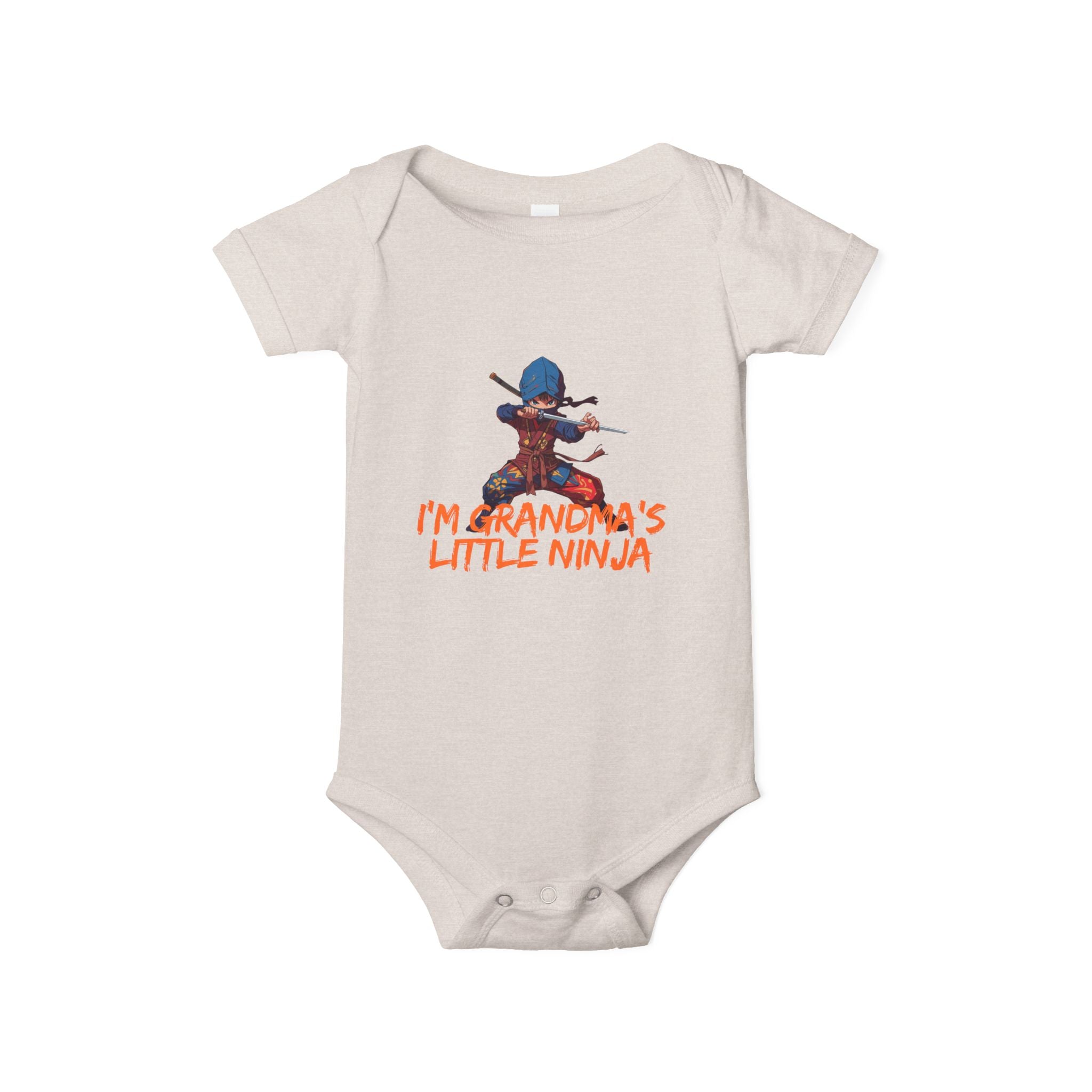 Infant Onesie “I’m Grandpa’s Little Ninja” Baby Bodysuit – Cute Ninja Graphic Gift