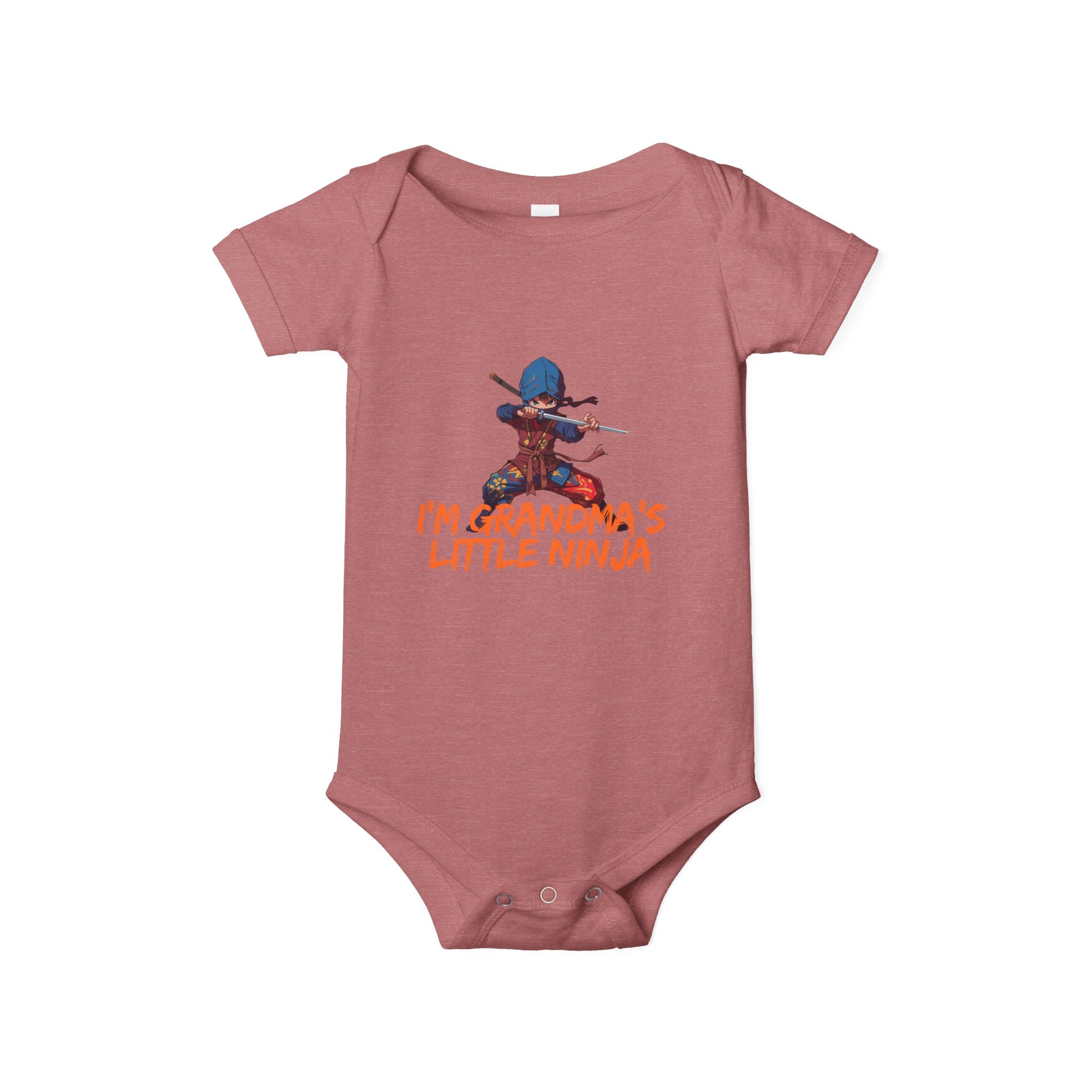 Infant Onesie “I’m Grandpa’s Little Ninja” Baby Bodysuit – Cute Ninja Graphic Gift