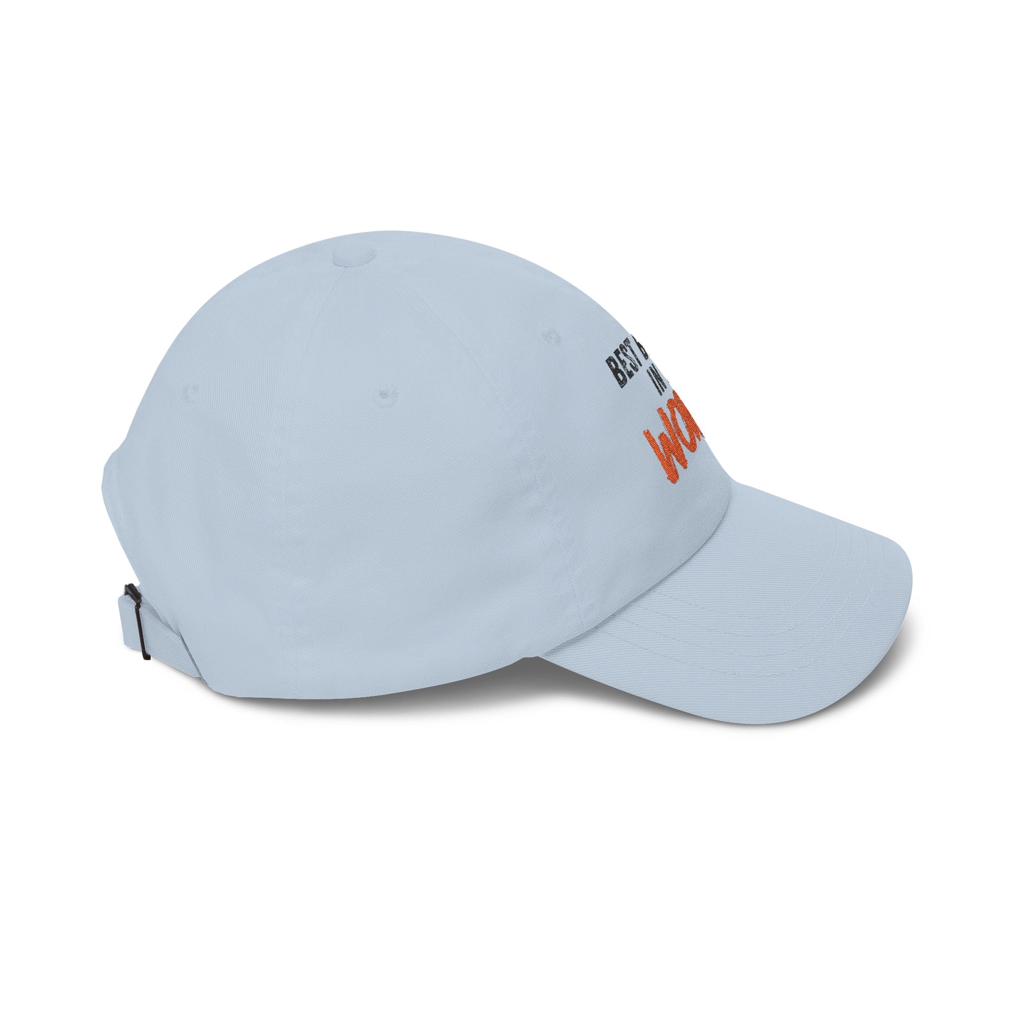 Best Brother in the World Dad Cap — Embroidered White Classic Hat for Brothers, Birthday & Brother’s Day Gift