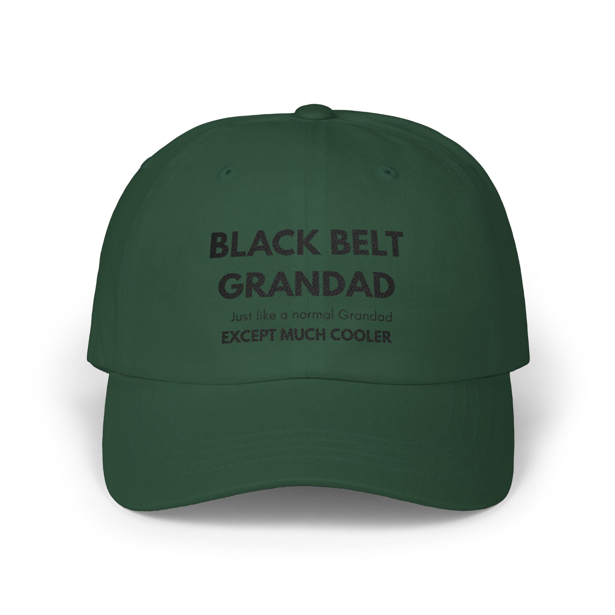 Dad Cap — “Black Belt Grandad” Embroidered Baseball Hat (Perfect Grandfather Gift)