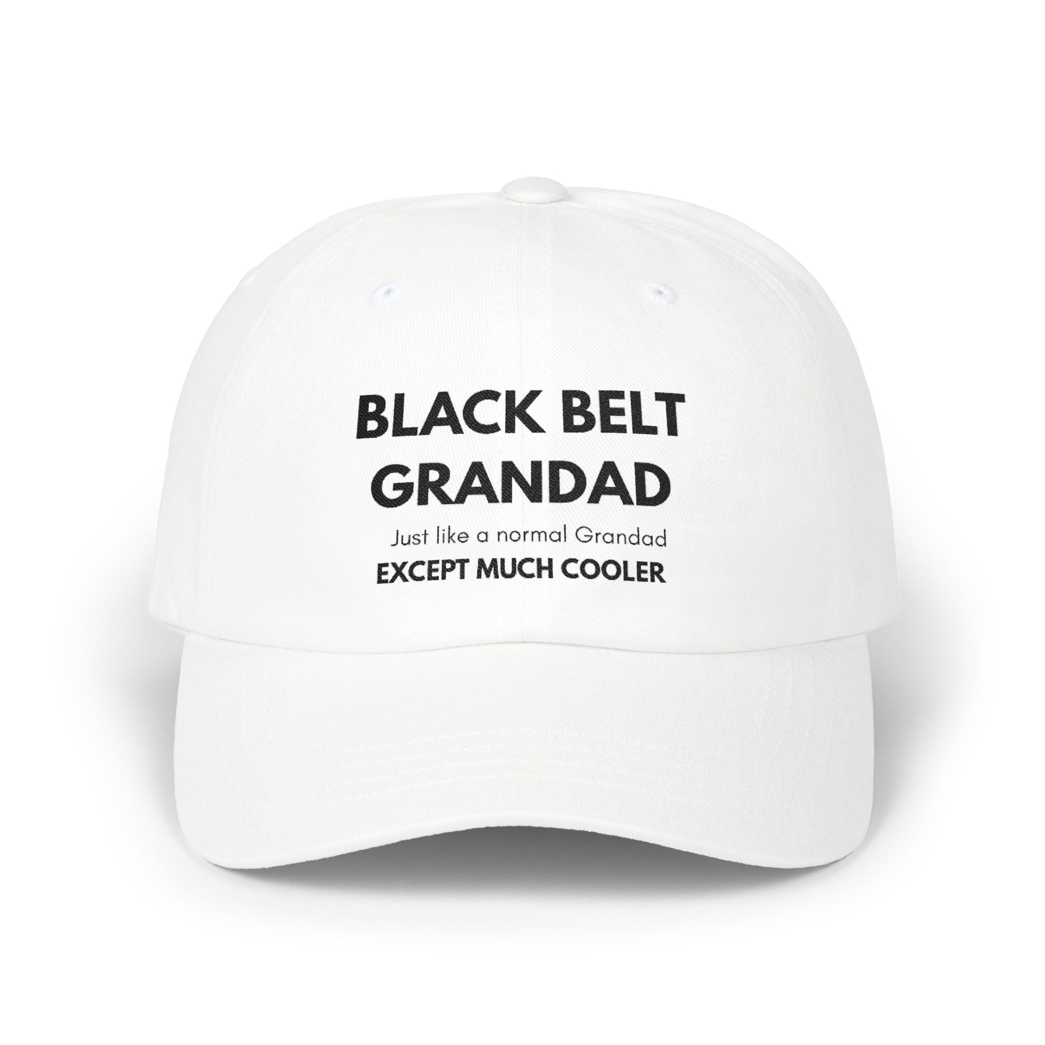Dad Cap — “Black Belt Grandad” Embroidered Baseball Hat (Perfect Grandfather Gift)