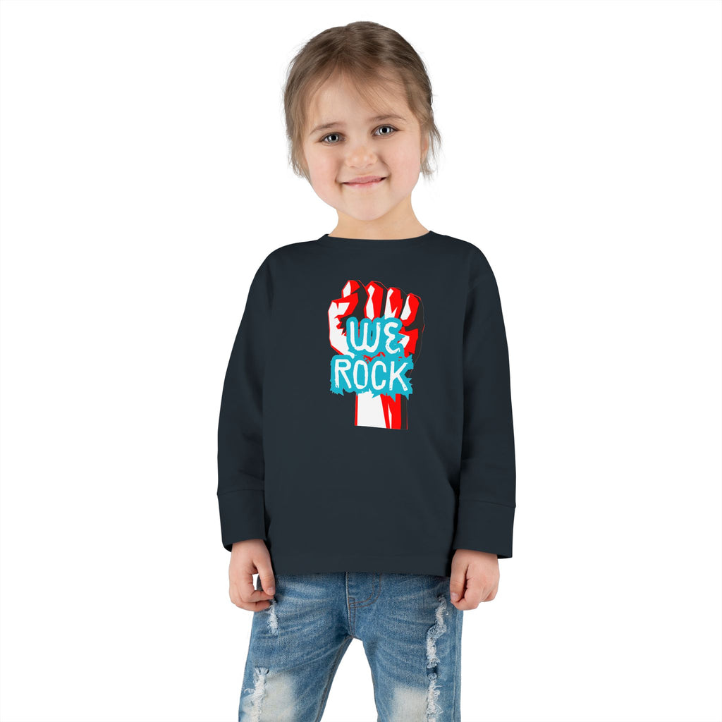 Toddler Tee — 'We Rock' Fist Graphic Long Sleeve