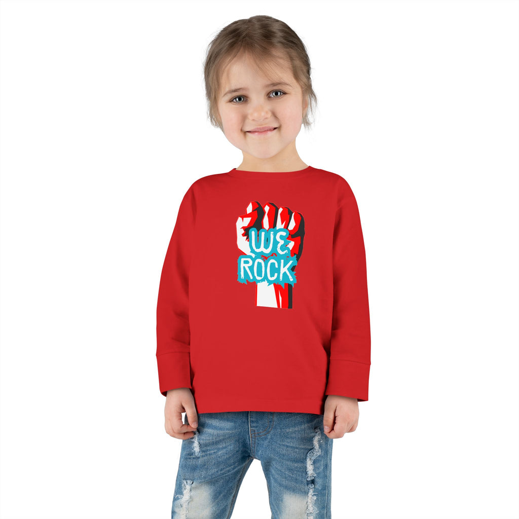 Toddler Tee — 'We Rock' Fist Graphic Long Sleeve